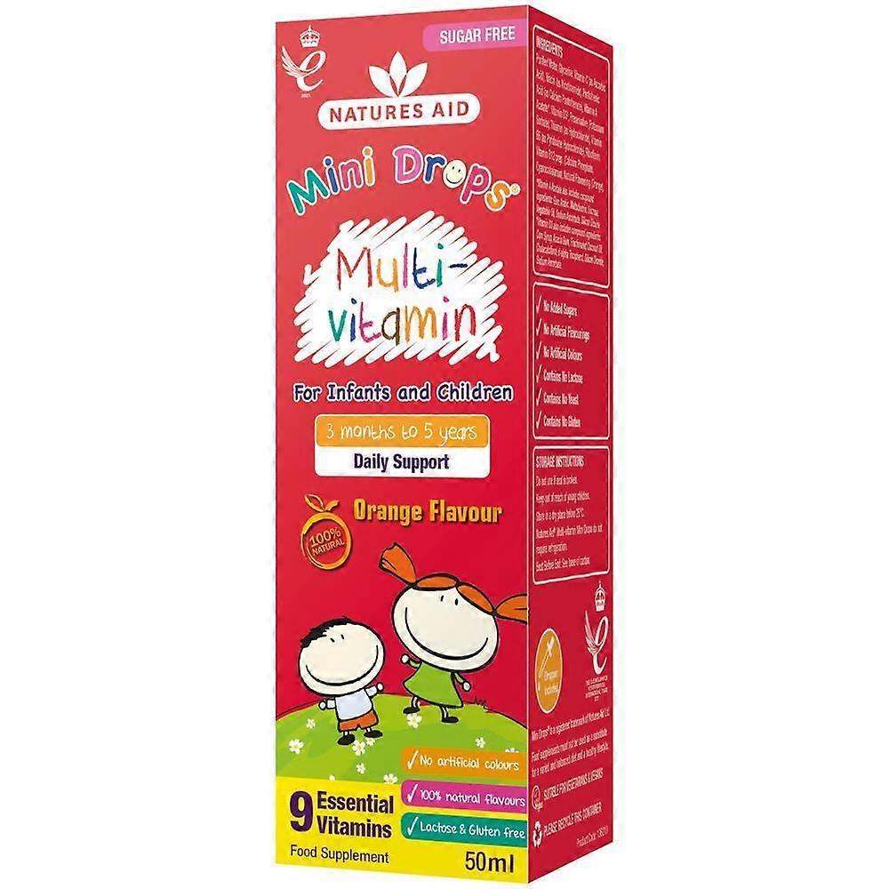 Natures Aid Multi-Vitamin Drops 50ml - 4 Pack