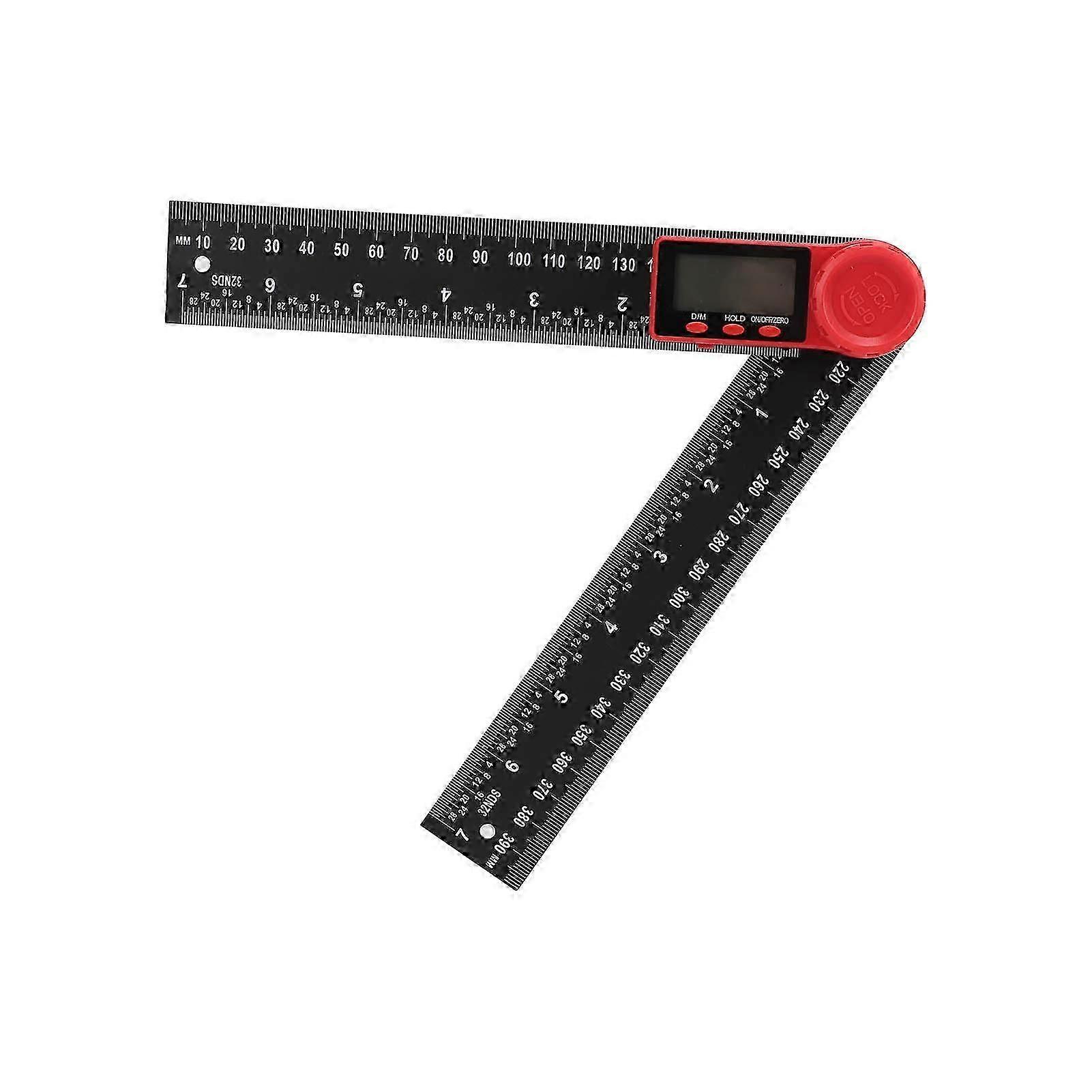 Digital Display Angle Ruler 2 in 1 Plastic Lightweight Convenient Black Digital Angle Finder200mm
