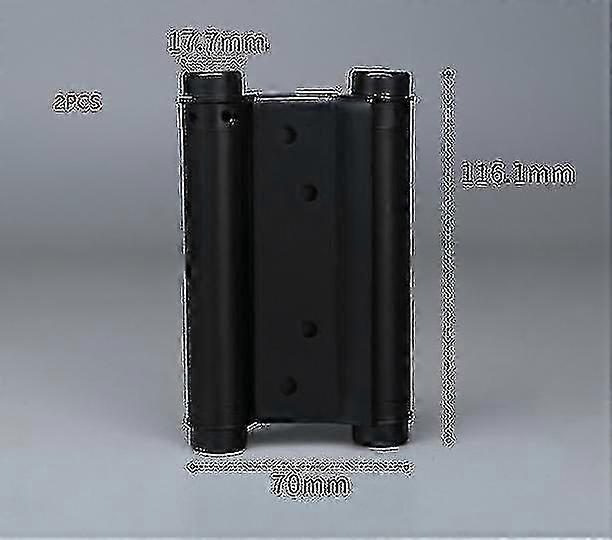 Stainless Steel Double Action Spring Butt Hinges in Black - 2 Pcs - Premium Quality Hinges with Double Action Spring Hinge Mechanism