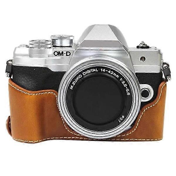 Type B For Olympus OM-D E-M10 Mark IV Camera Case Leather Bottom Cover Easy Battery Replace Style C