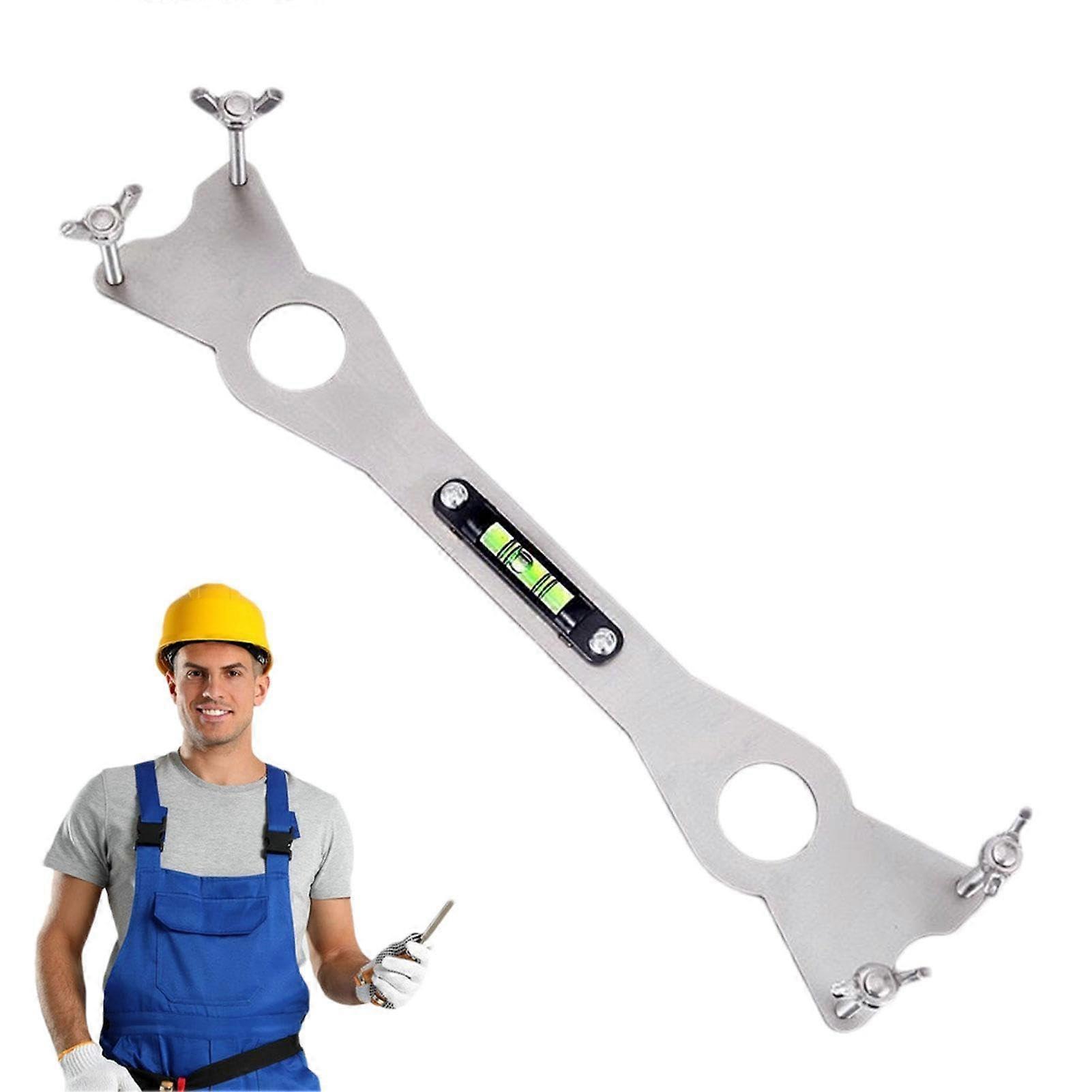 Shower Drain Wrench for Under Sink Plumbing, Portable Sink Key Tool, Multifunction Level Tool, Chrome Plated Steel