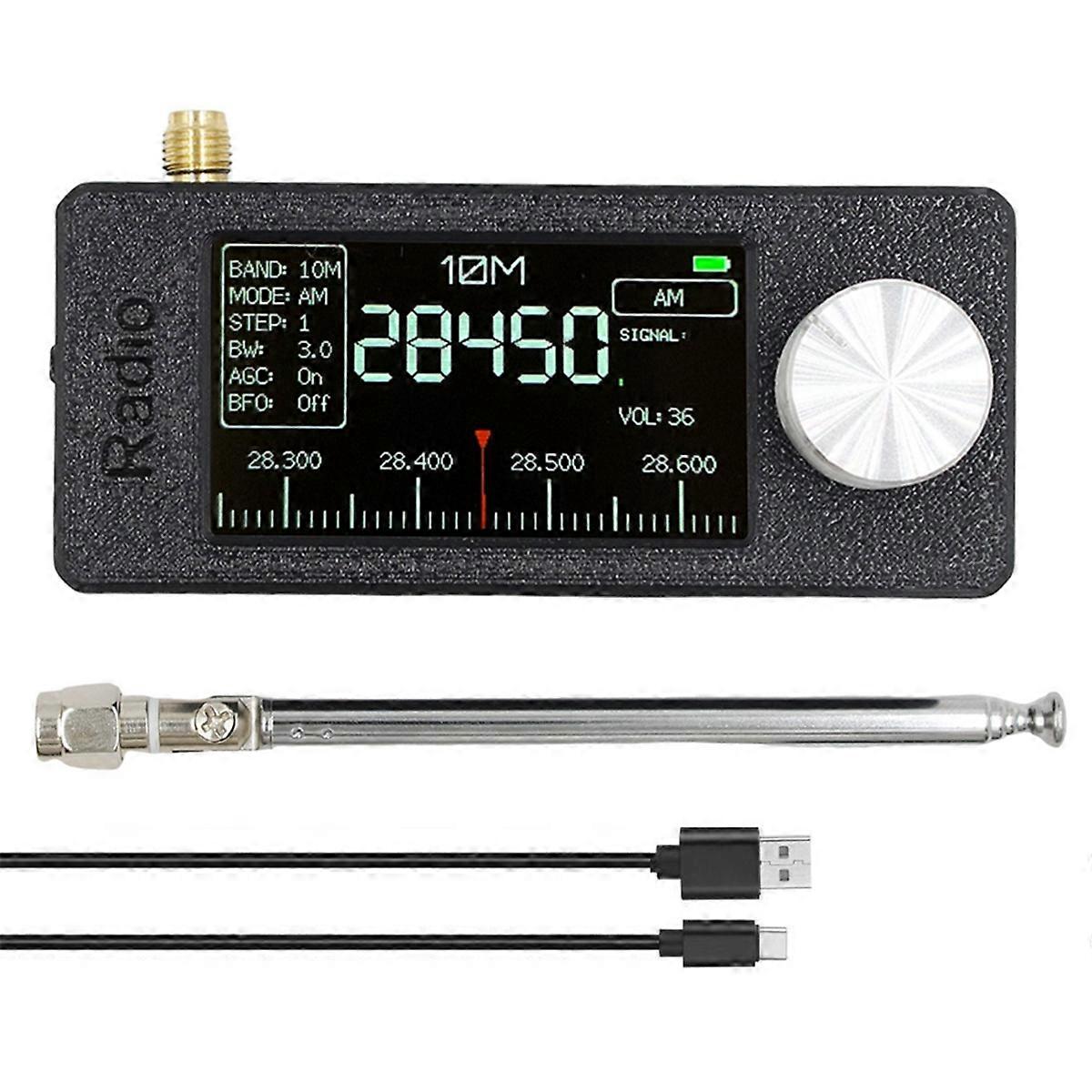 SI4732 0.5-108mhz Portable Radio LSB USB AM FM Pocket Mini Radio 1.9inch IPS Screen FM/AM Radio HF SW MW VHF Radio