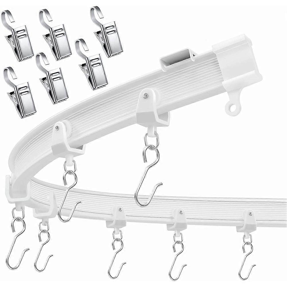 Flexible Bendable Ceiling Curtain Track, Ceiling Mount for Curtain Rail, Room Divider Ceiling Track