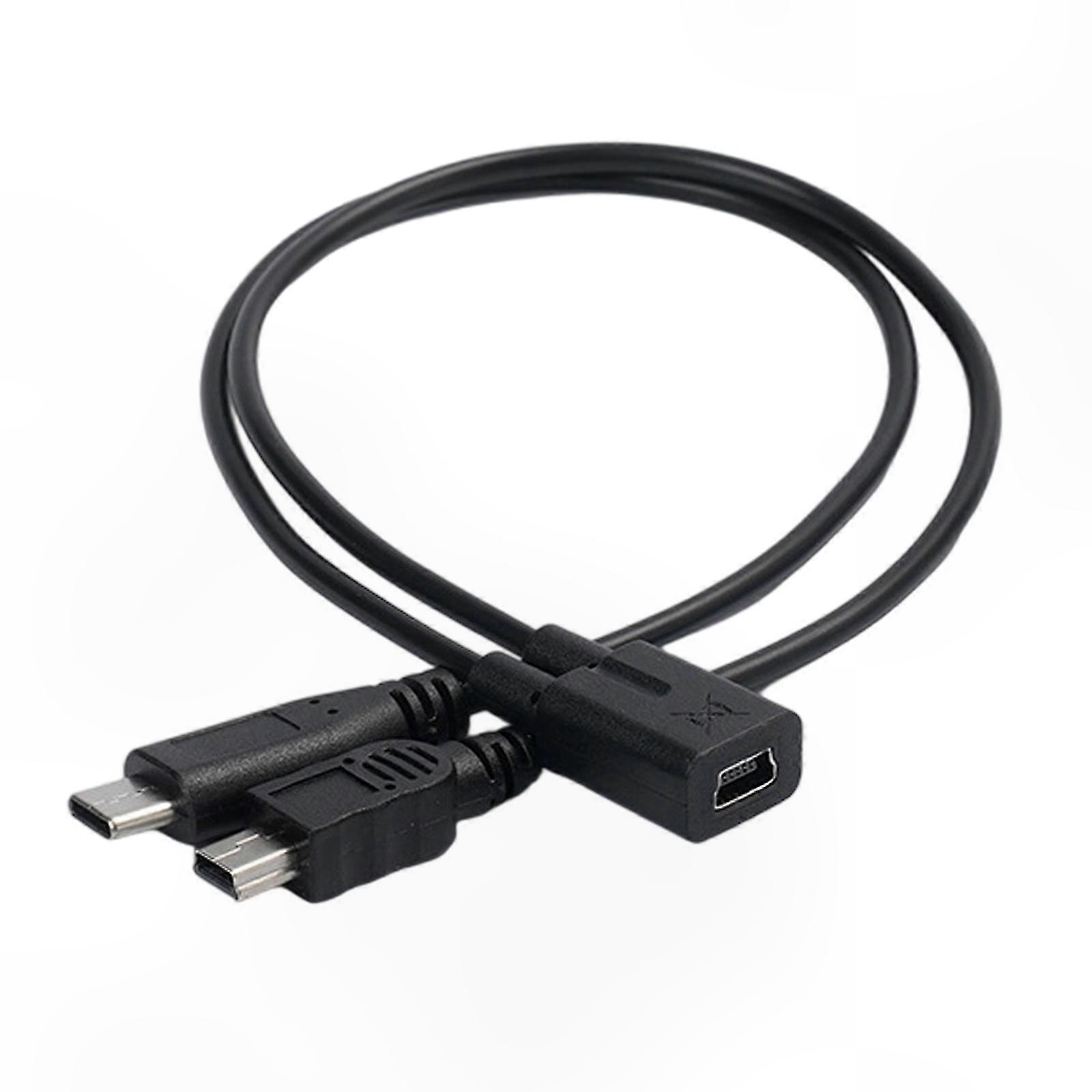 Multi-Device Compatible Mini USB to Type C Adapter Cable for Charging and Data Transfer