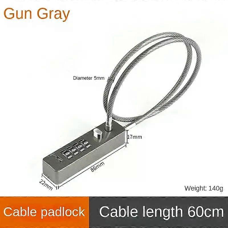 4 Digit Combination Long Rope Cable Lock Resettable Code for Bicycle Locker File Cabinet Padlock