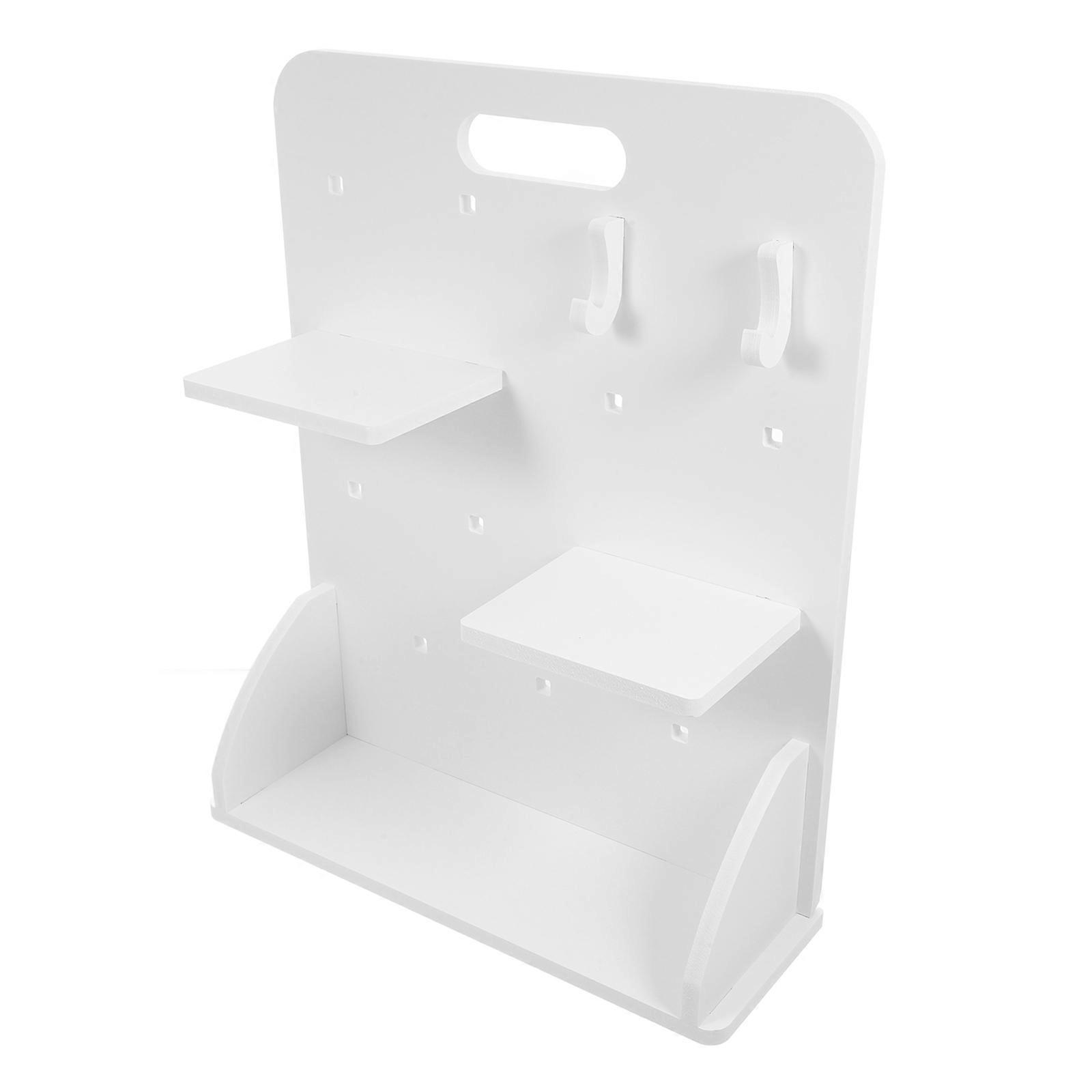 1 Set Desk Organizer Pegboard with Board Hooks No Drill Installation for Office Desk Storage and Display