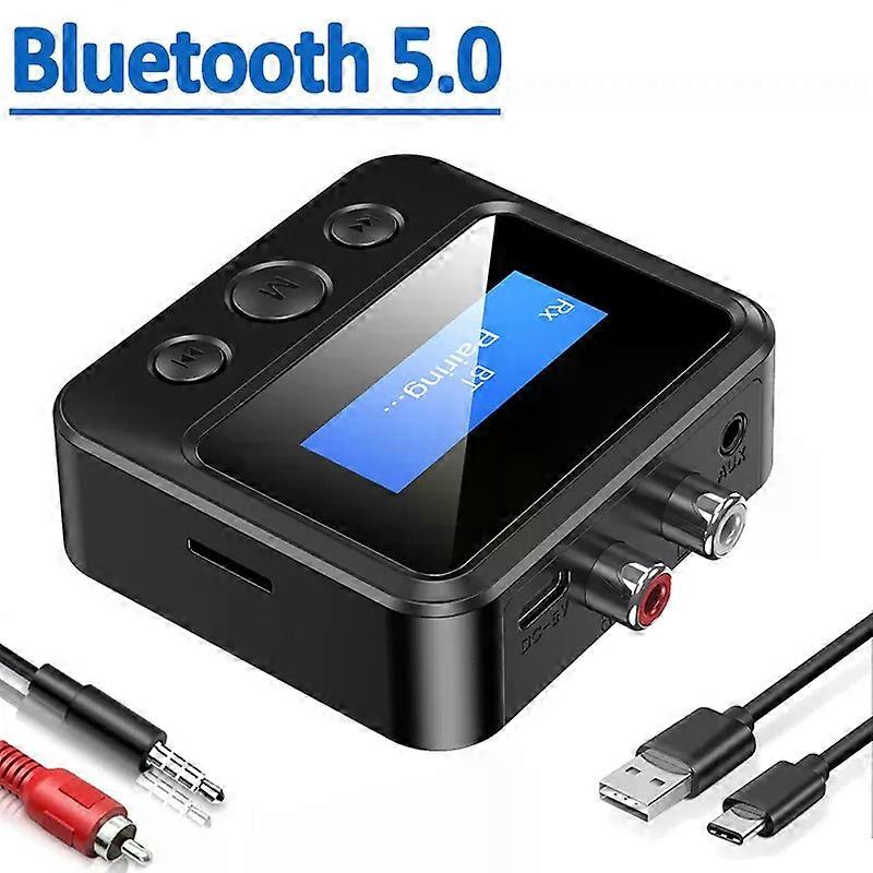 Bluetooth 5.0 Transmitter Receiver EDR Wireless Stereo TF card HIFI Audio Adapter USB Dongle 3.5mm Jack AUX RCA Suitable for TV PC Car