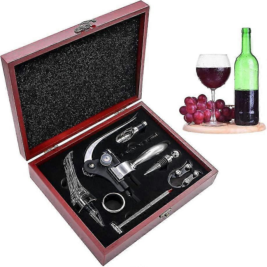 Wine Opener Set, Lever-Arm Rabbit Corkscrew, Wine Accessory Sets with Bottle Opener,9 pcs set