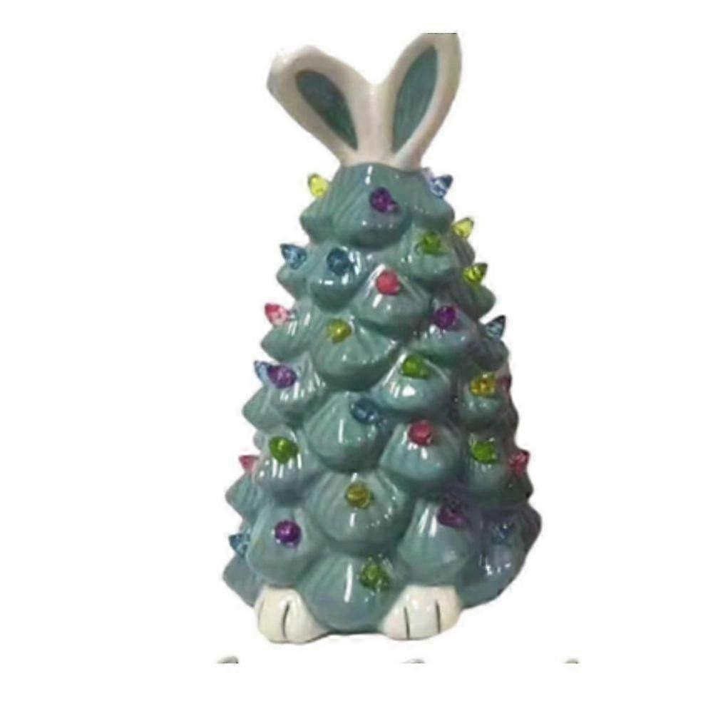 2025 Latest Easter Egg Tree - Lighted Easter Bunny Topiary Resin Tree