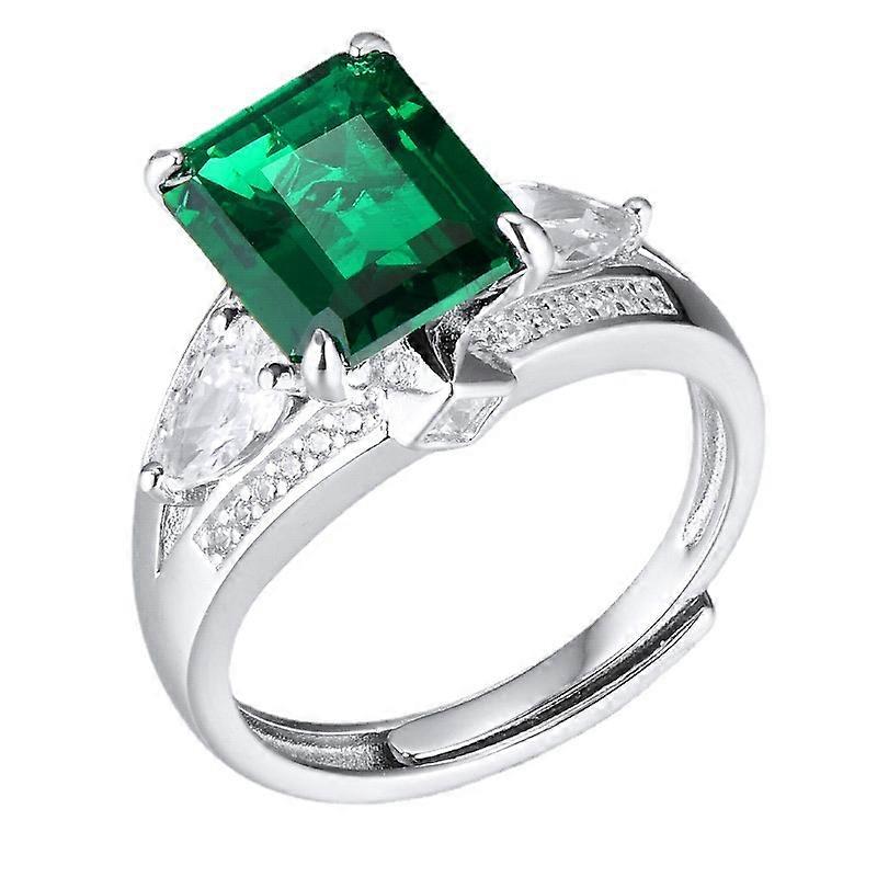 S925 Silver Emerald Fashion Ring For Women