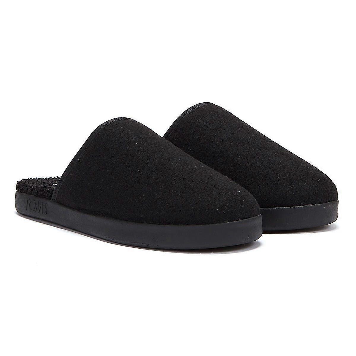 TOMS Harbor Mens Black Slippers