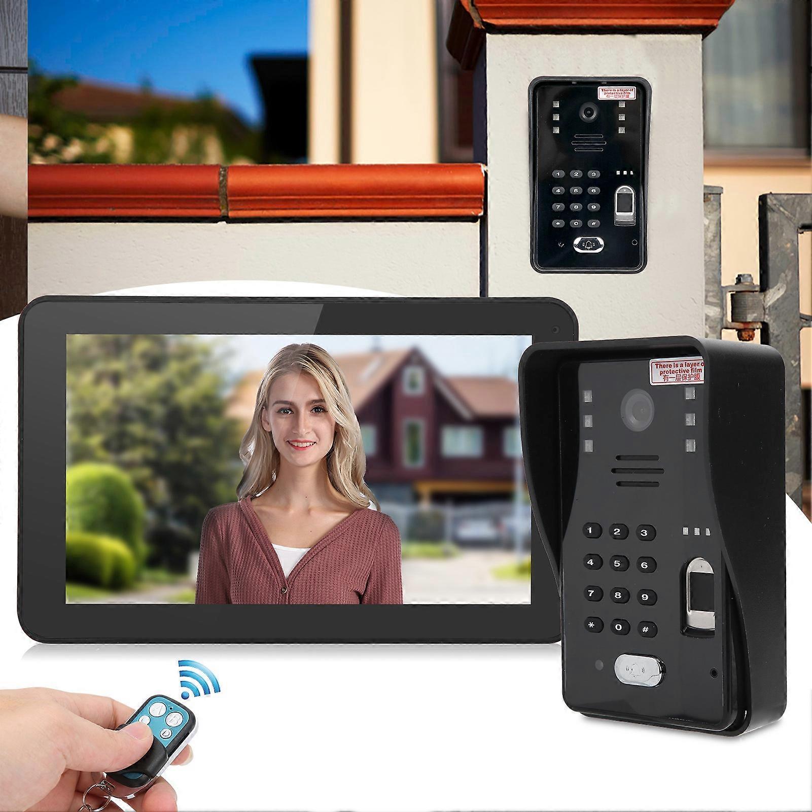 9in Wired WiFi Video Door Phone with Fingerprint & Remote Unlock