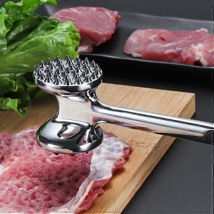 Meat Hammer - Double Sided - Zinc Alloy - Silver Color - Kitchen Tool