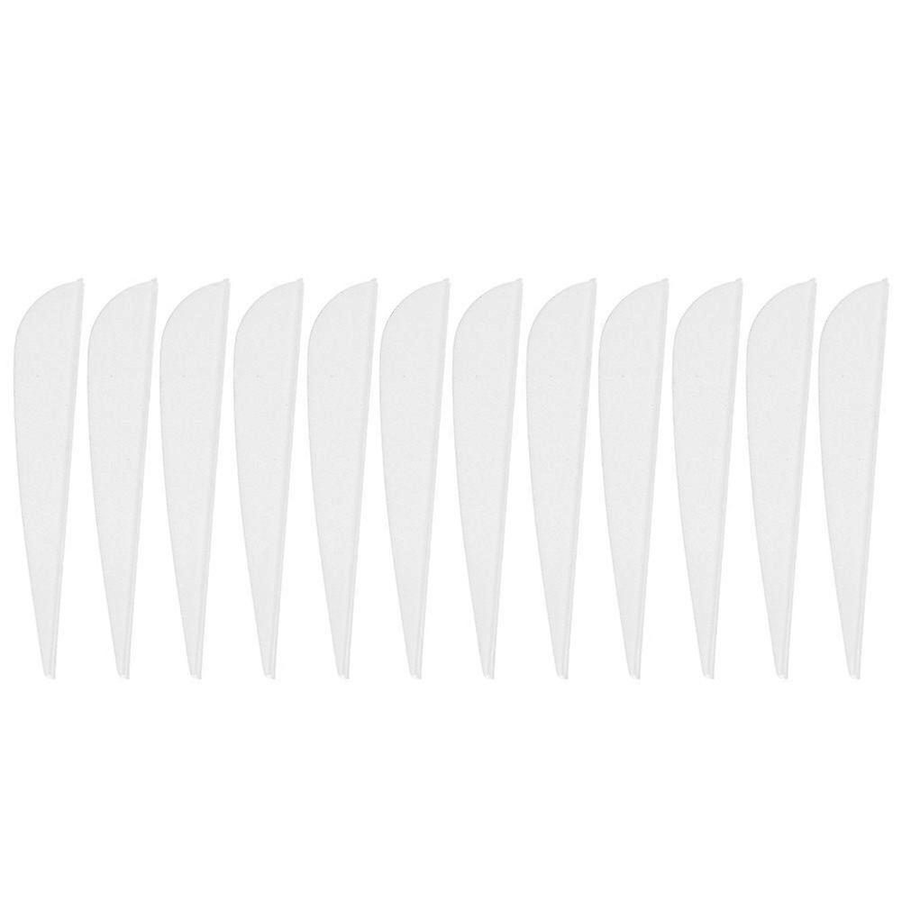 12 PCS 3 Inches Feather DIY Arrow Fletching Accessories for Archery Hunting Shooting(White)