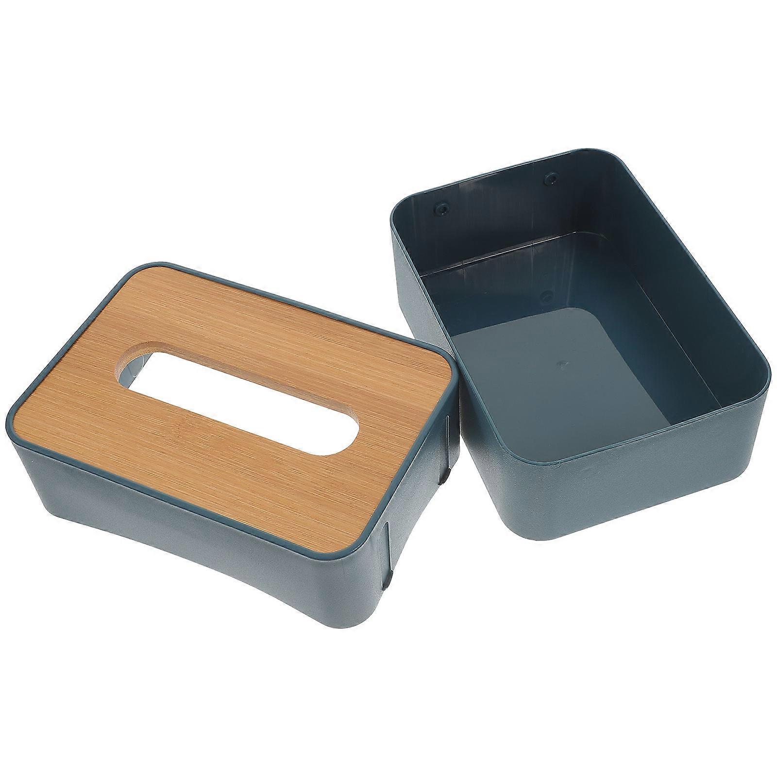 Tissue Box Holder Blue 5Pcs Rectangular Paper Napkin Box for Home Use