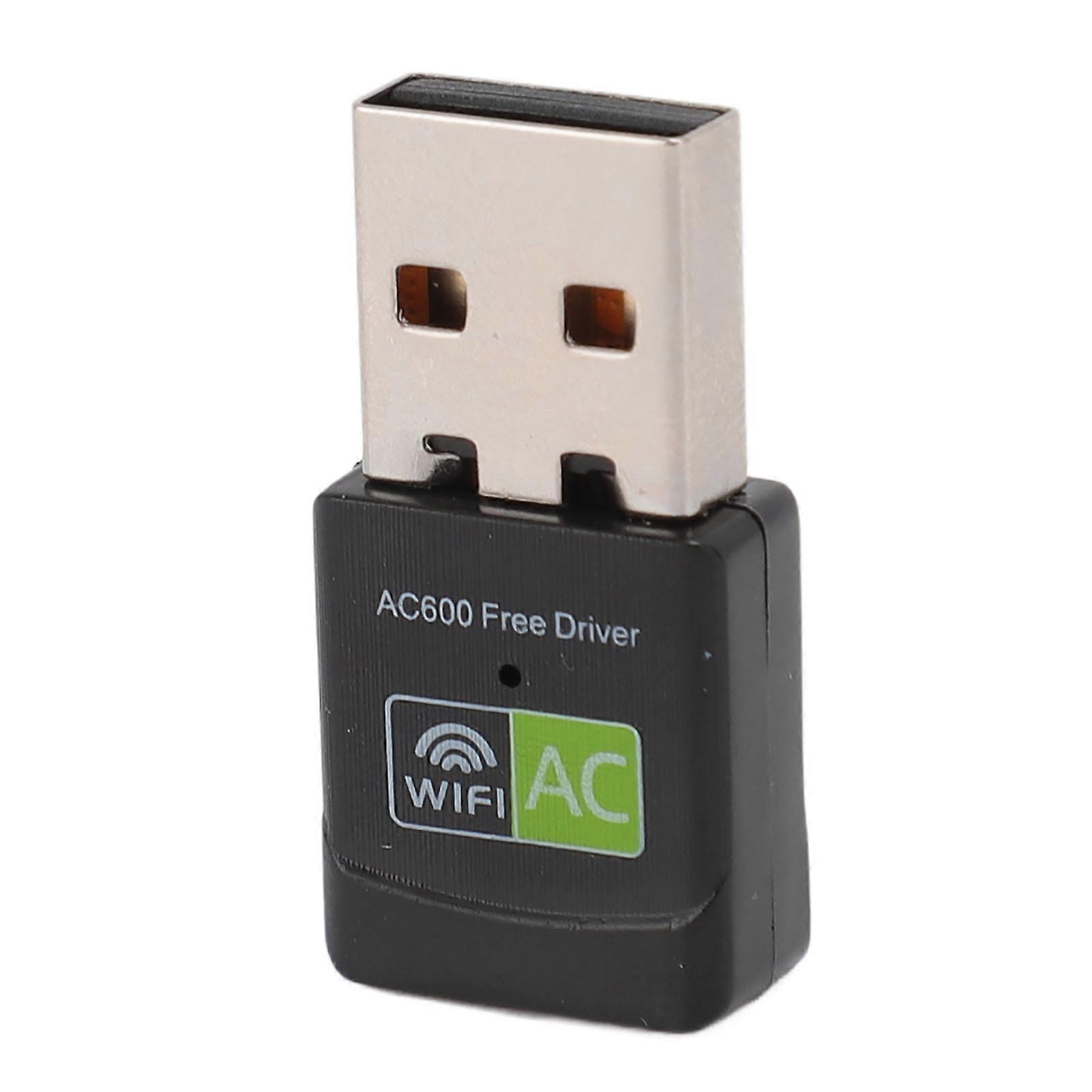 Adaptateur Wi-Fi USB pour PC 600 Mbps 2,4 GHz 5 GHz double bande sans fil émetteur-récepteur prise en charge du mode AP Dongle Wi-Fi USB pour Windows