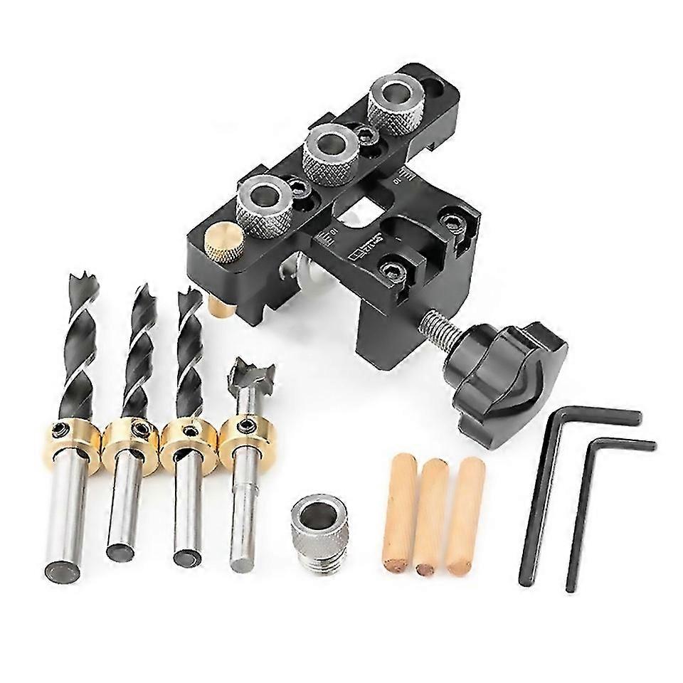 For Ganwei Adjustable Doweling Jig Woodworking Pocket 3 In 1 Hole Jigbushes Drilling Guide Locator