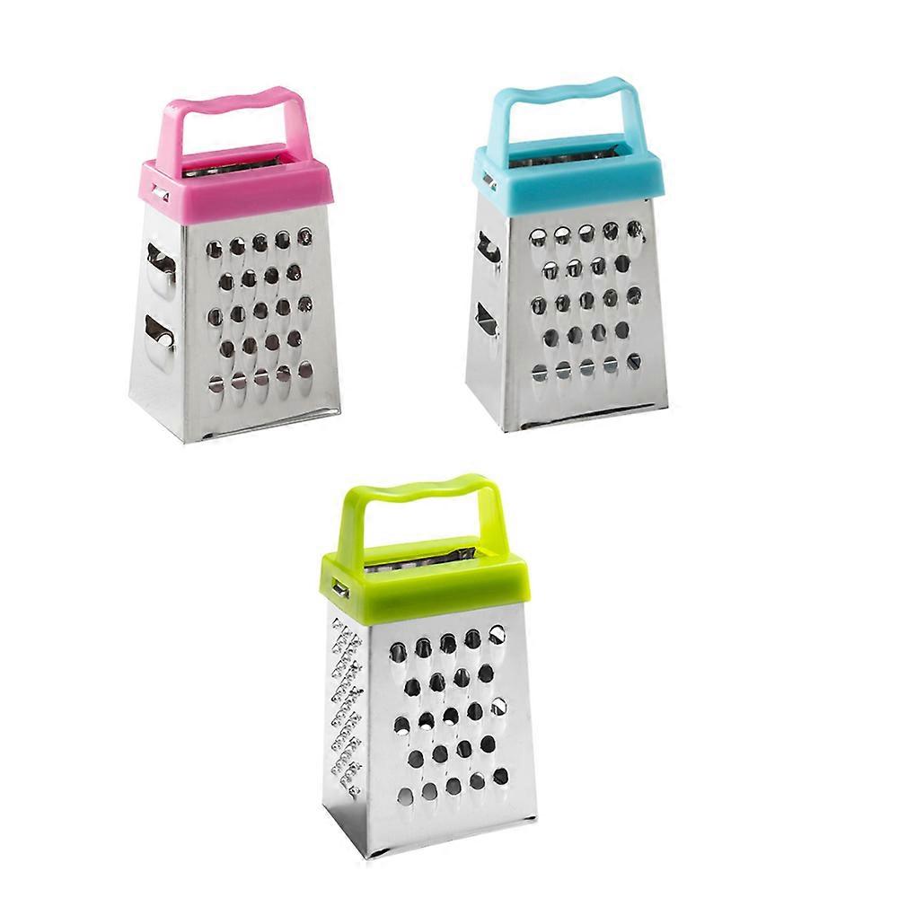 3Pcs Mini Box Grater Set - Stainless Steel Cheese Graters for Kitchen