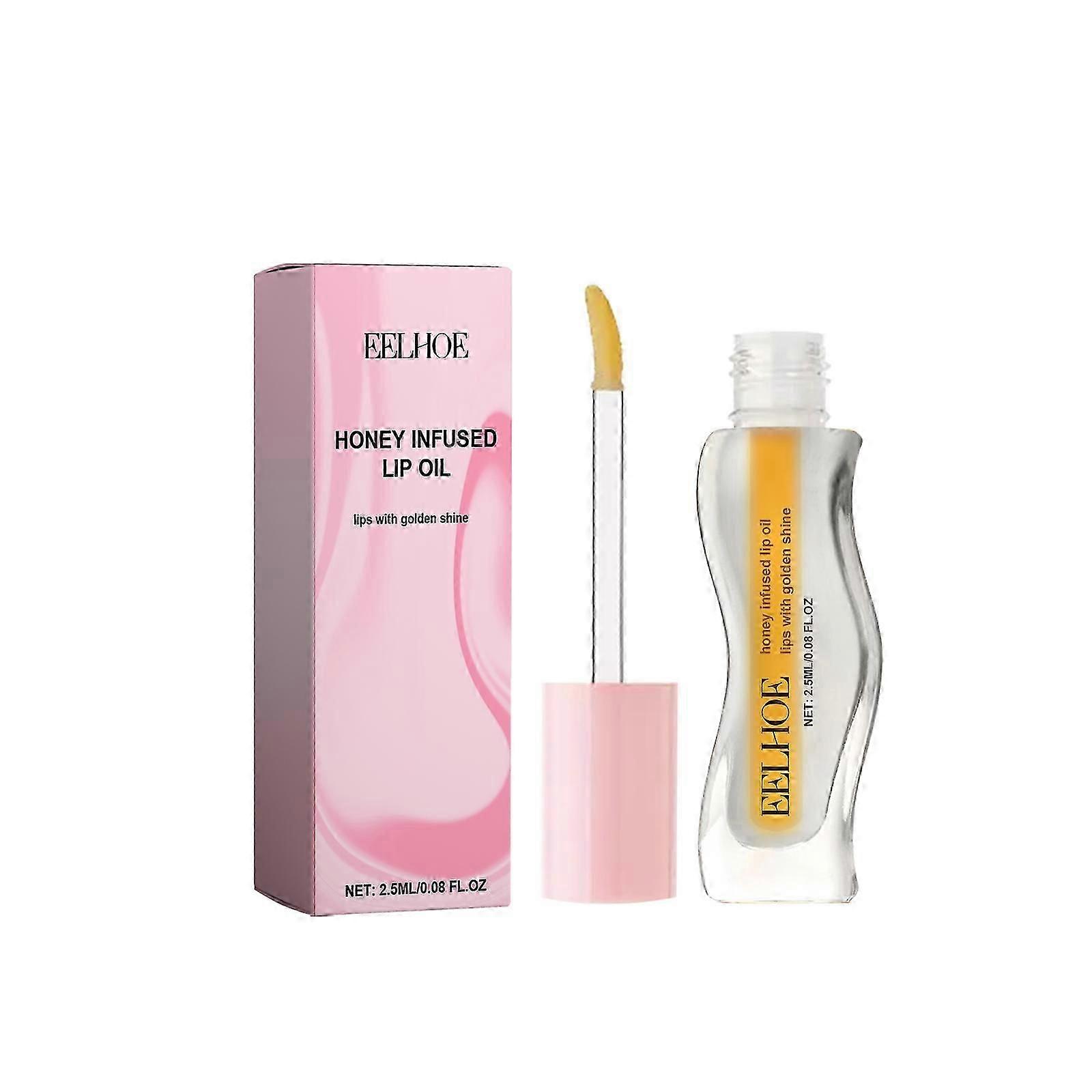 Honey Infused Lip Oil, Moist lips fade lip lines anti cracking and peeling wet lips