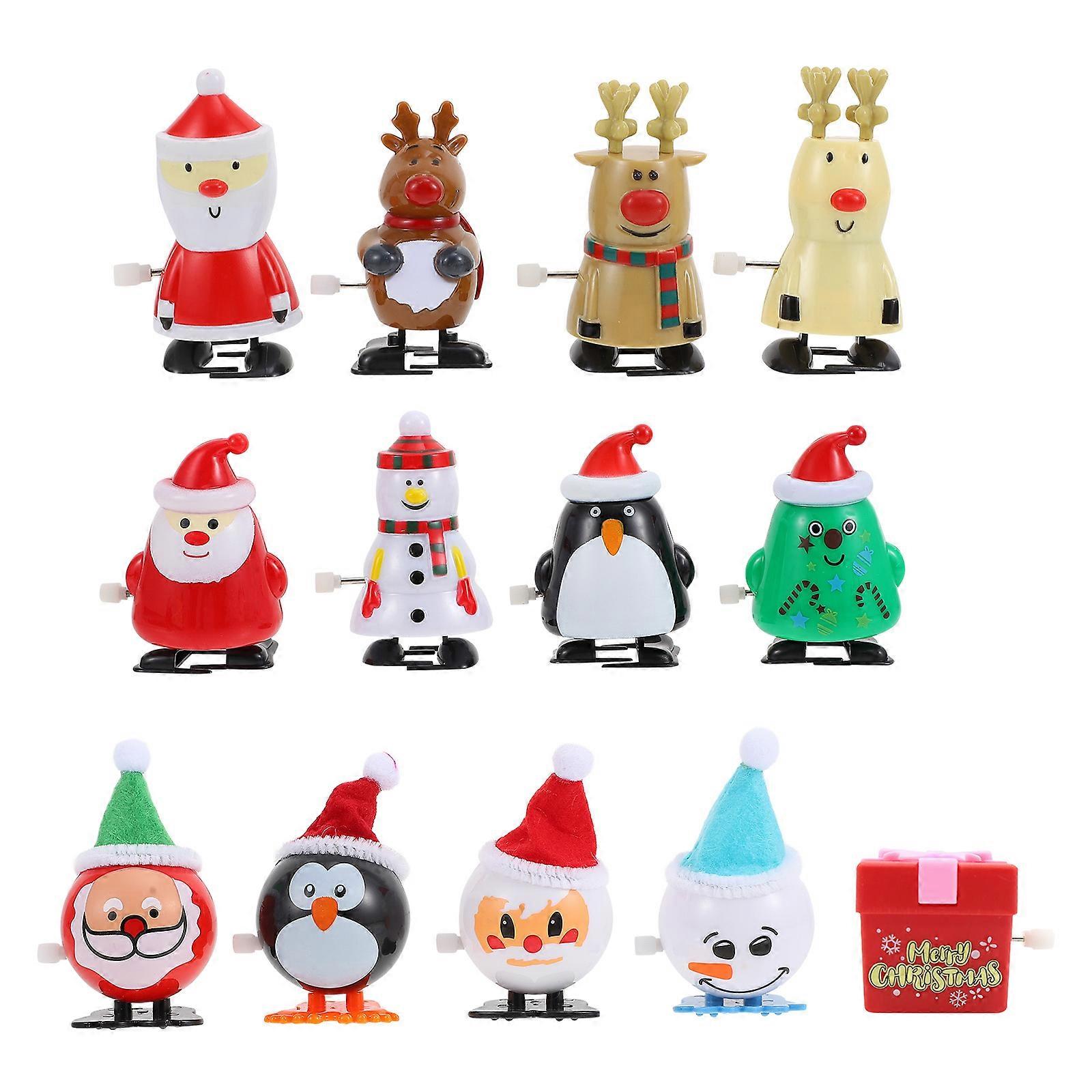 Christmas Wind-Up Toys Xmas Clockwork Playthings for Kids 13Pcs Collection