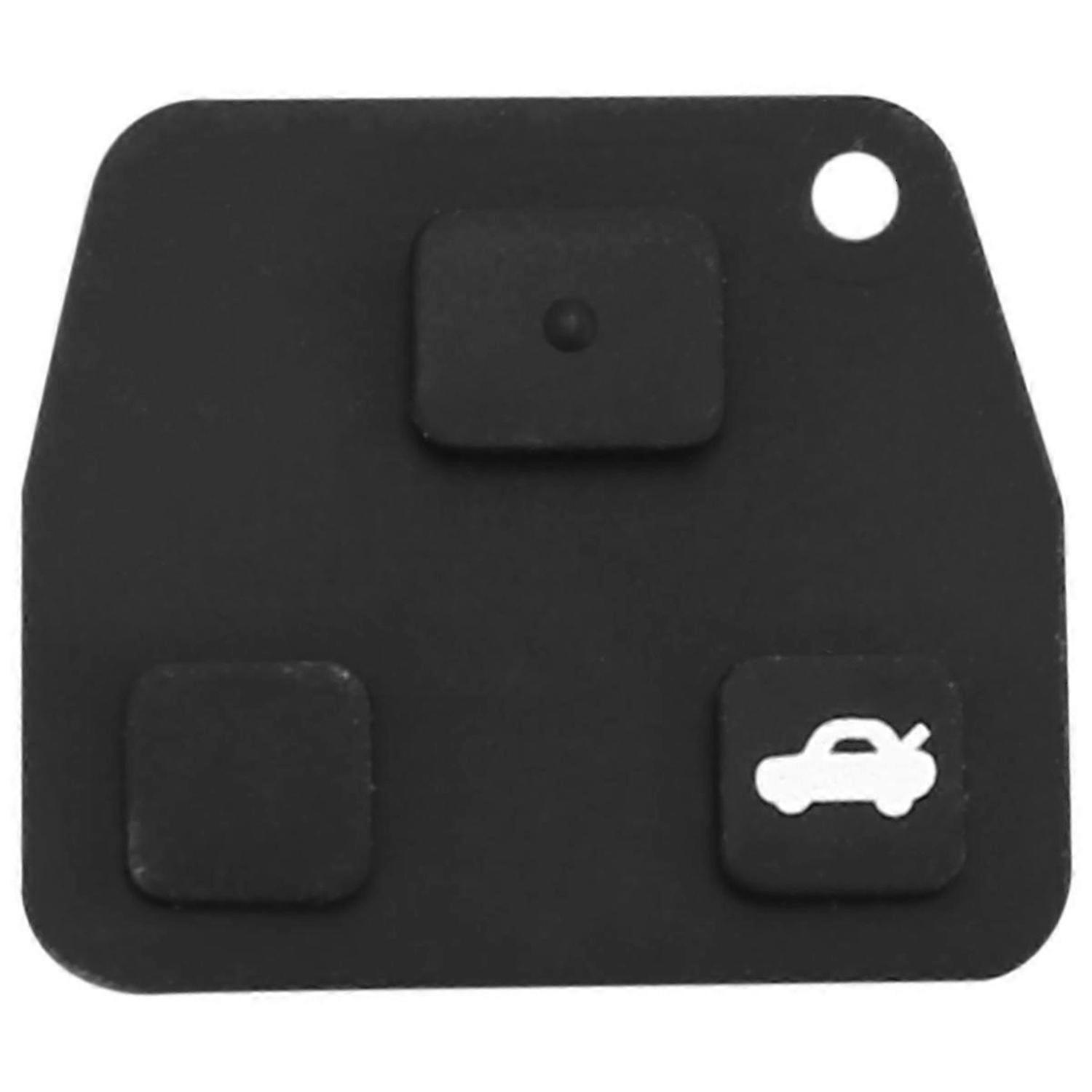 3 Buttons Remote Key Repair Kit Case Fob Button Pad Rubber for Avensis