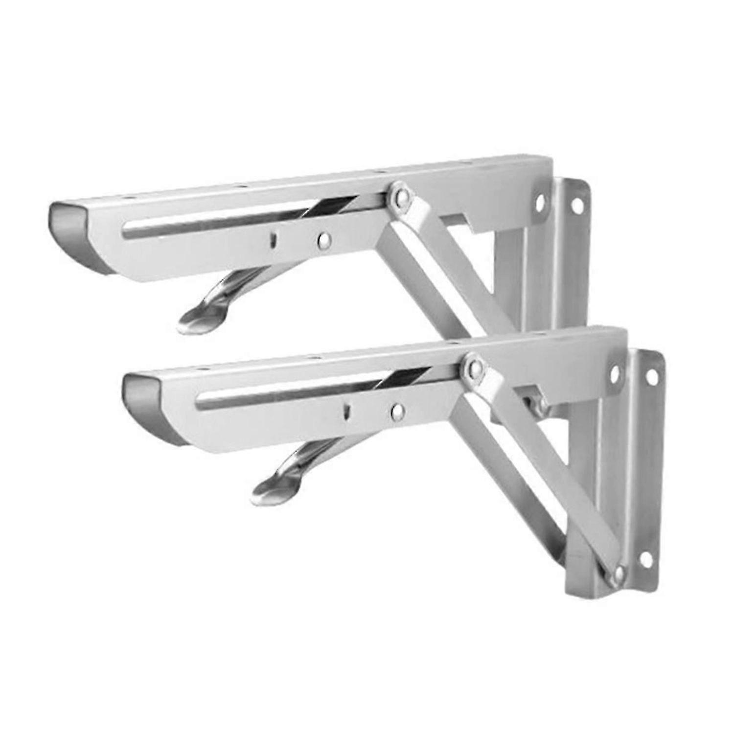 Stainless Steel Folding Angle Bracket Triangle Shelf 18inch