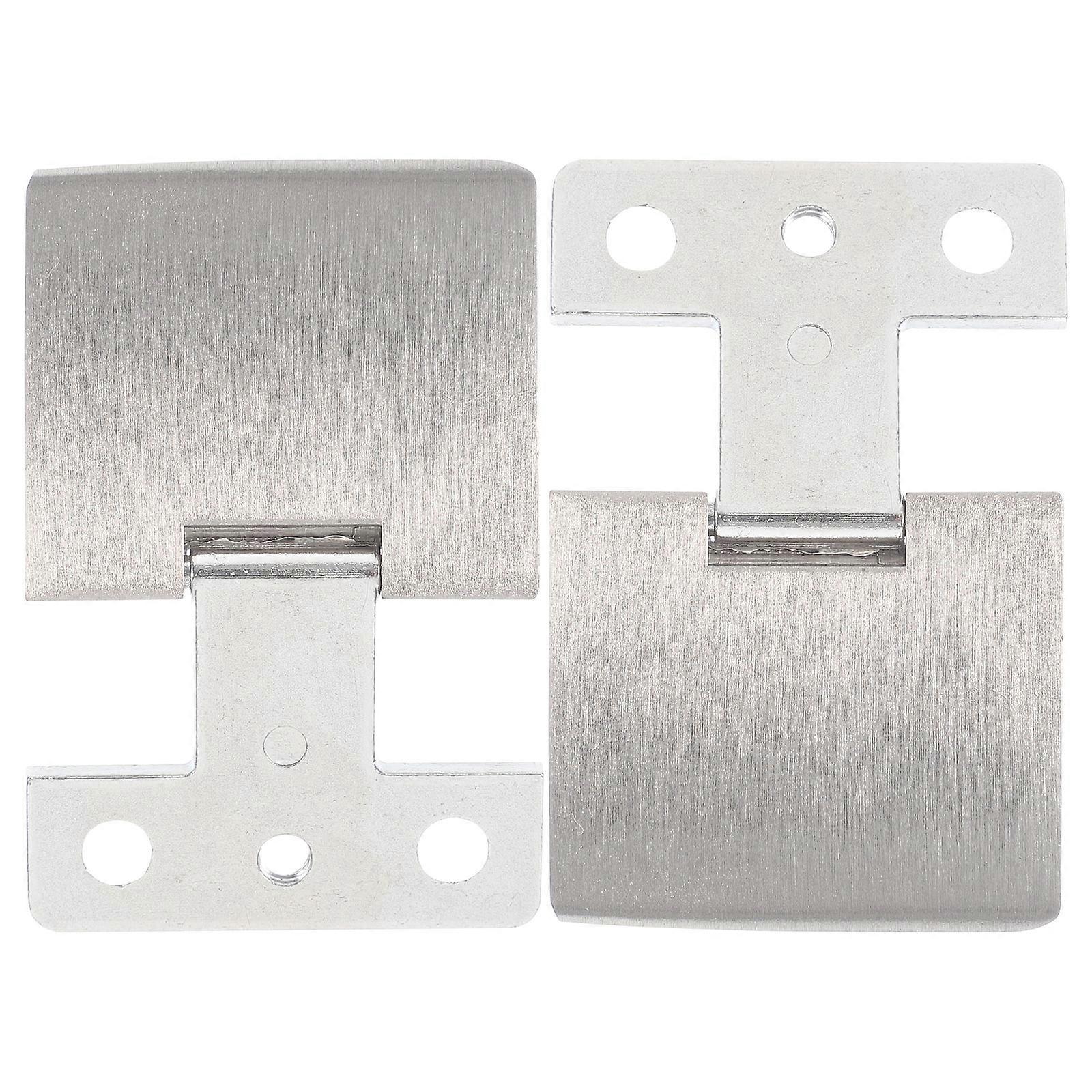 Glass Doors Hinge Door Replacement for Display Cabinet 2Pcs Durable Silver
