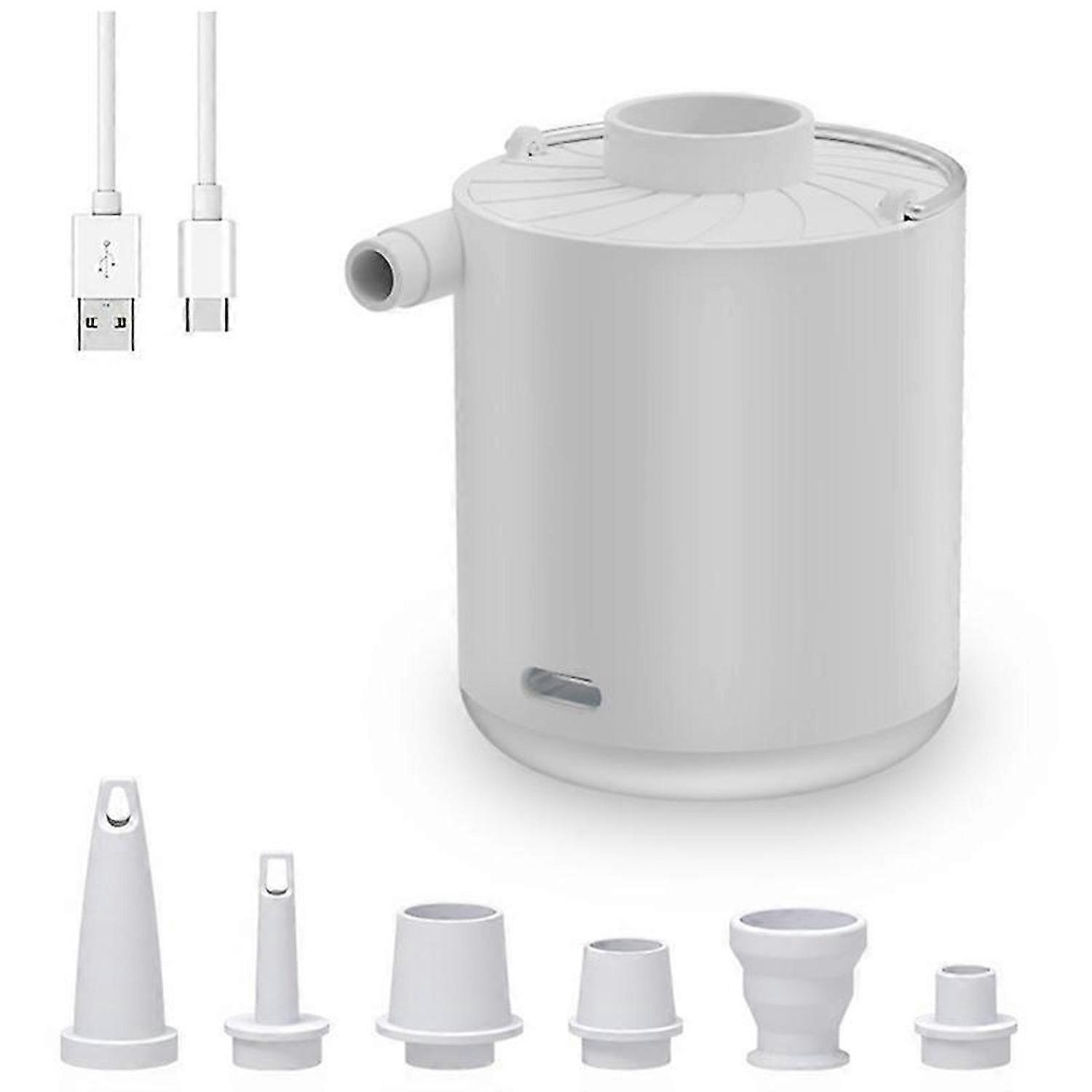 Mini Air Pump Portable Camping Light Tiny Inflator/Deflator Pump with Battery USB Rechargeable for P