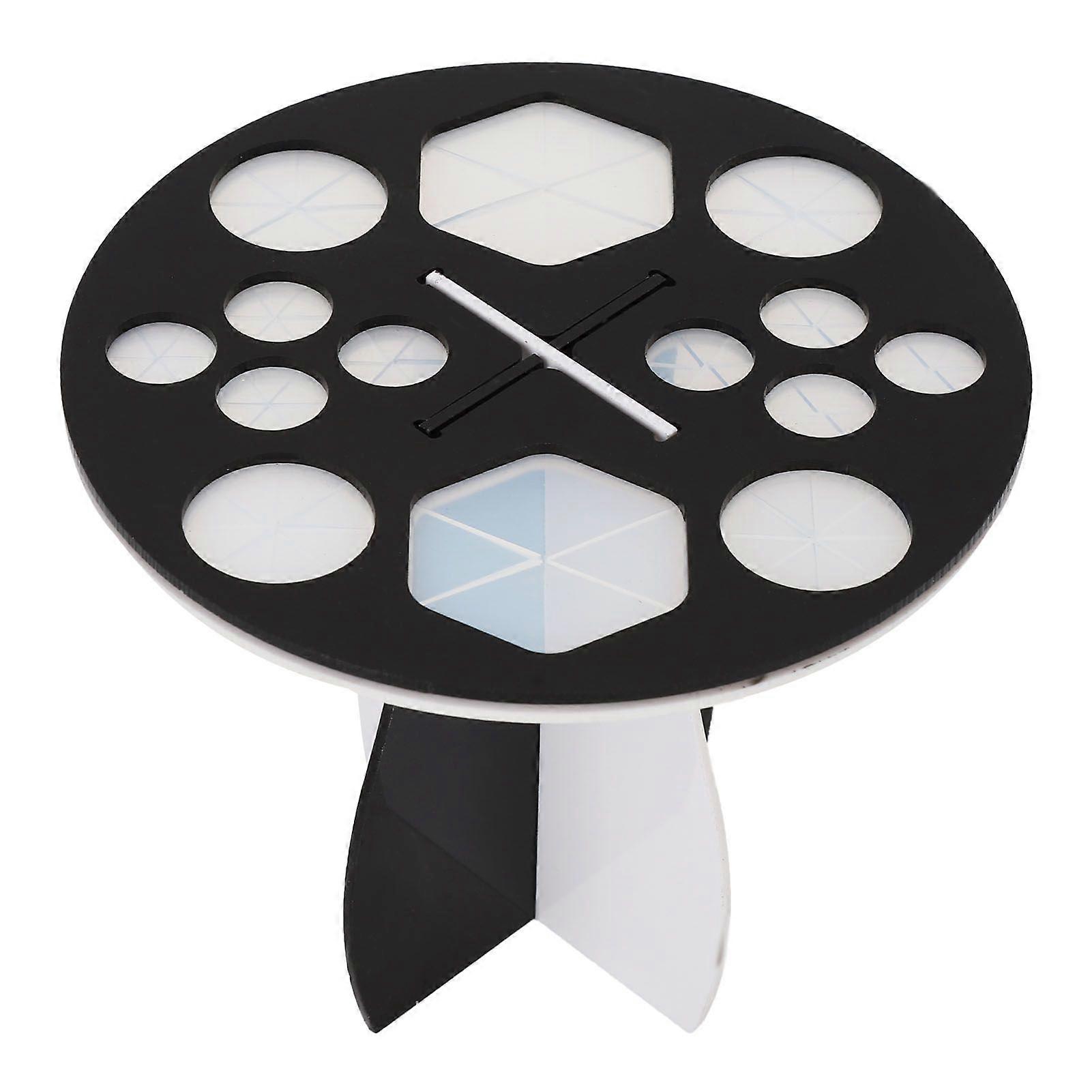 Makeup Brush Drying Rack 14 Holes Multifunctional Acrylic Round Shape Makeup Brush Holder for Makeup