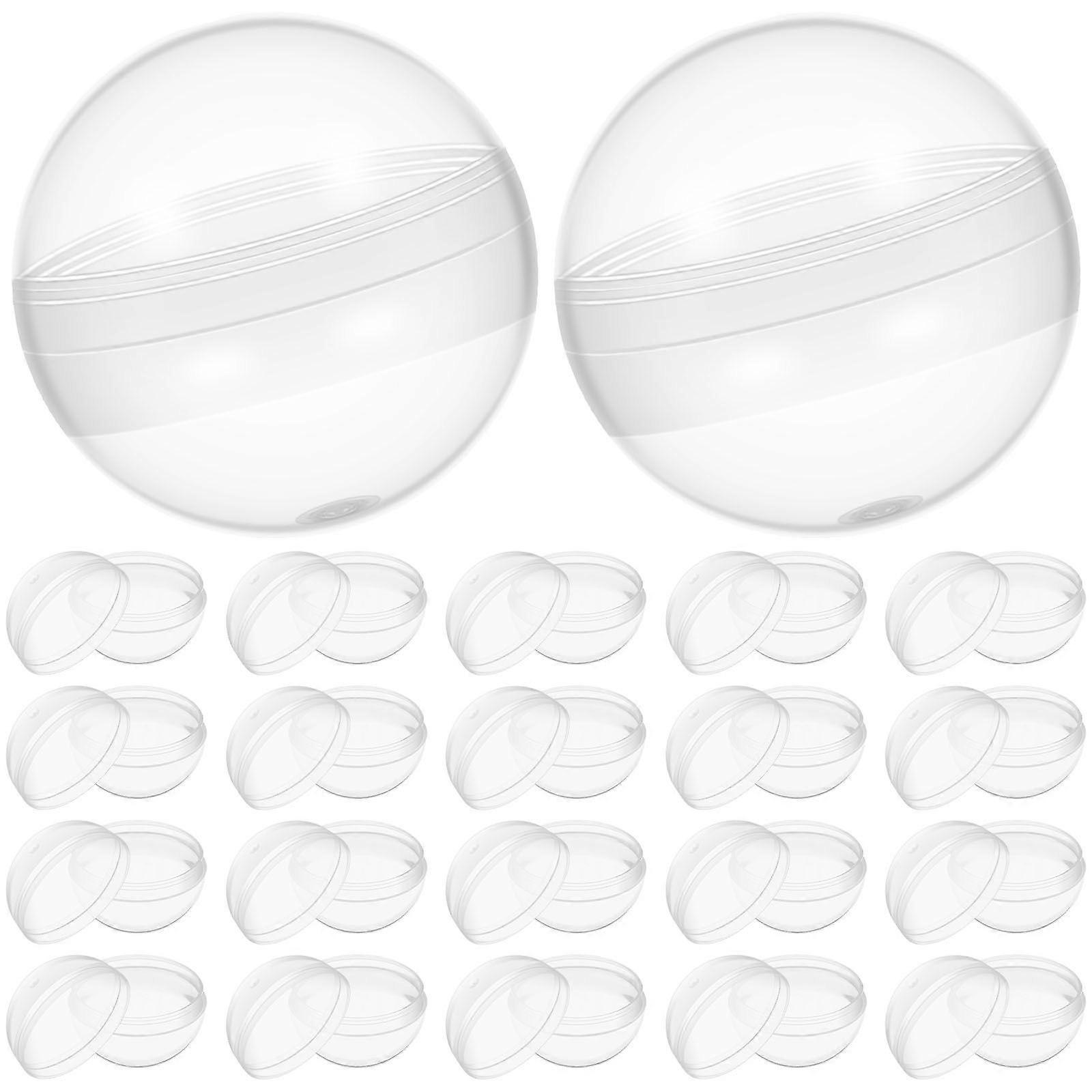 50pcs Fillable Capsules Balls Multi-purpose Twisted Balls Clear Fillable Balls