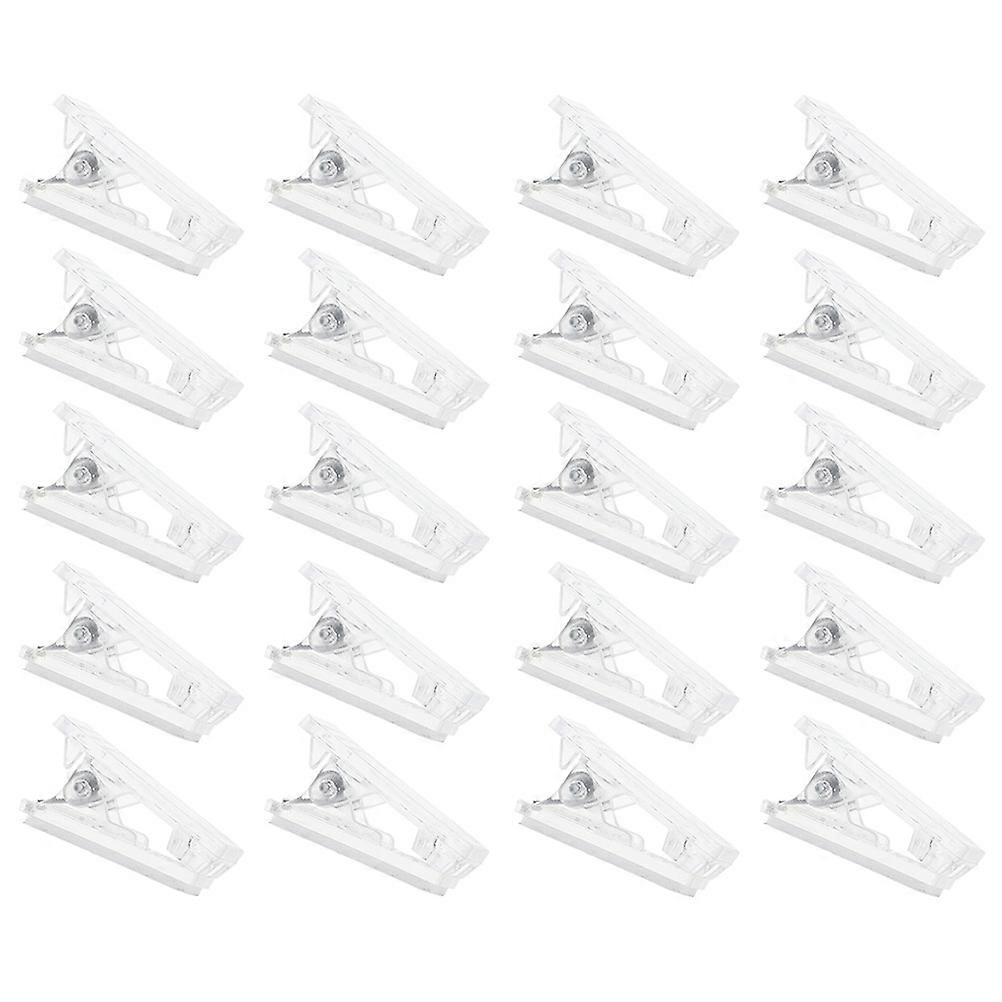 Adhesive Badge Clips Plastic Chest Card Clip for Daily Use 40Pcs