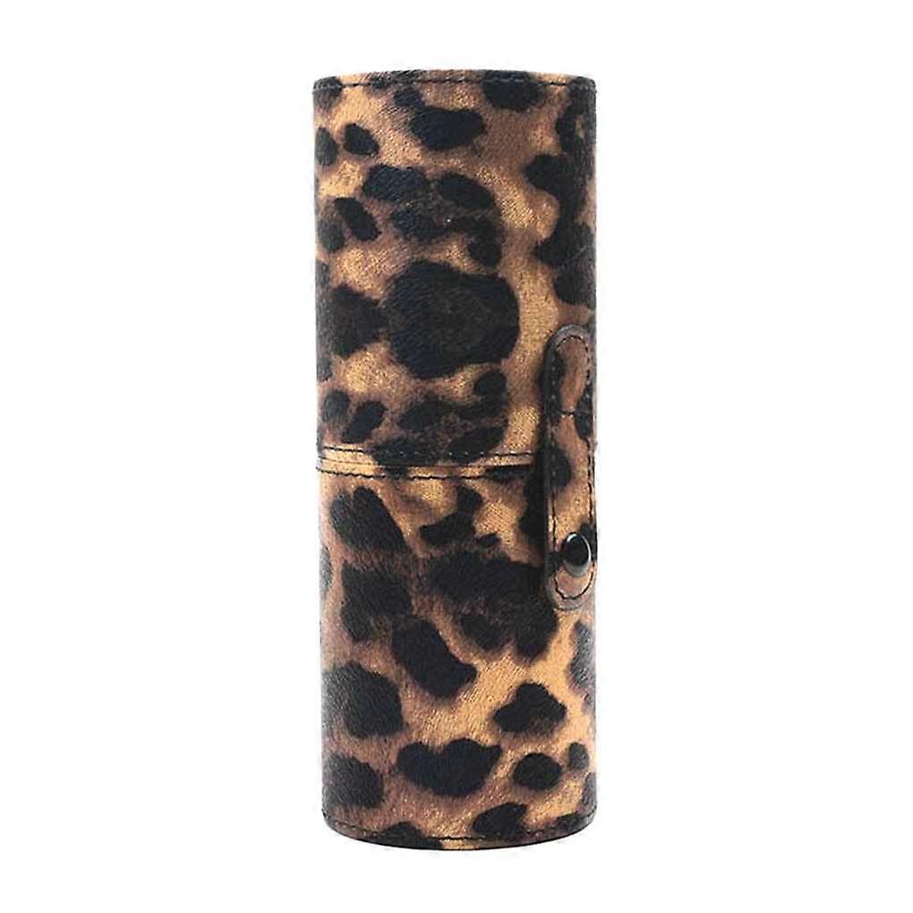 Empty PU Leather Box Makeup Cosmetic Brushes Storage Organizer Holder Cup