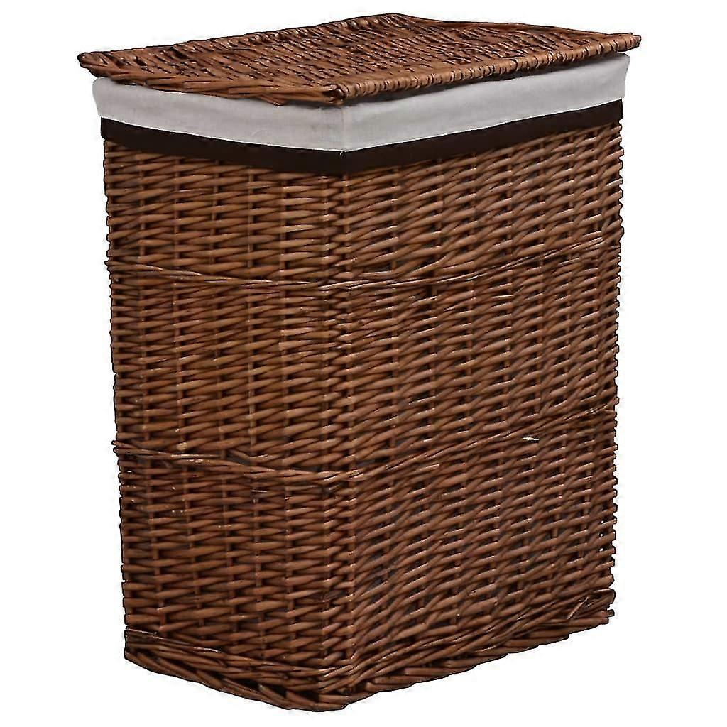Stackable Laundry Basket Brown Willow