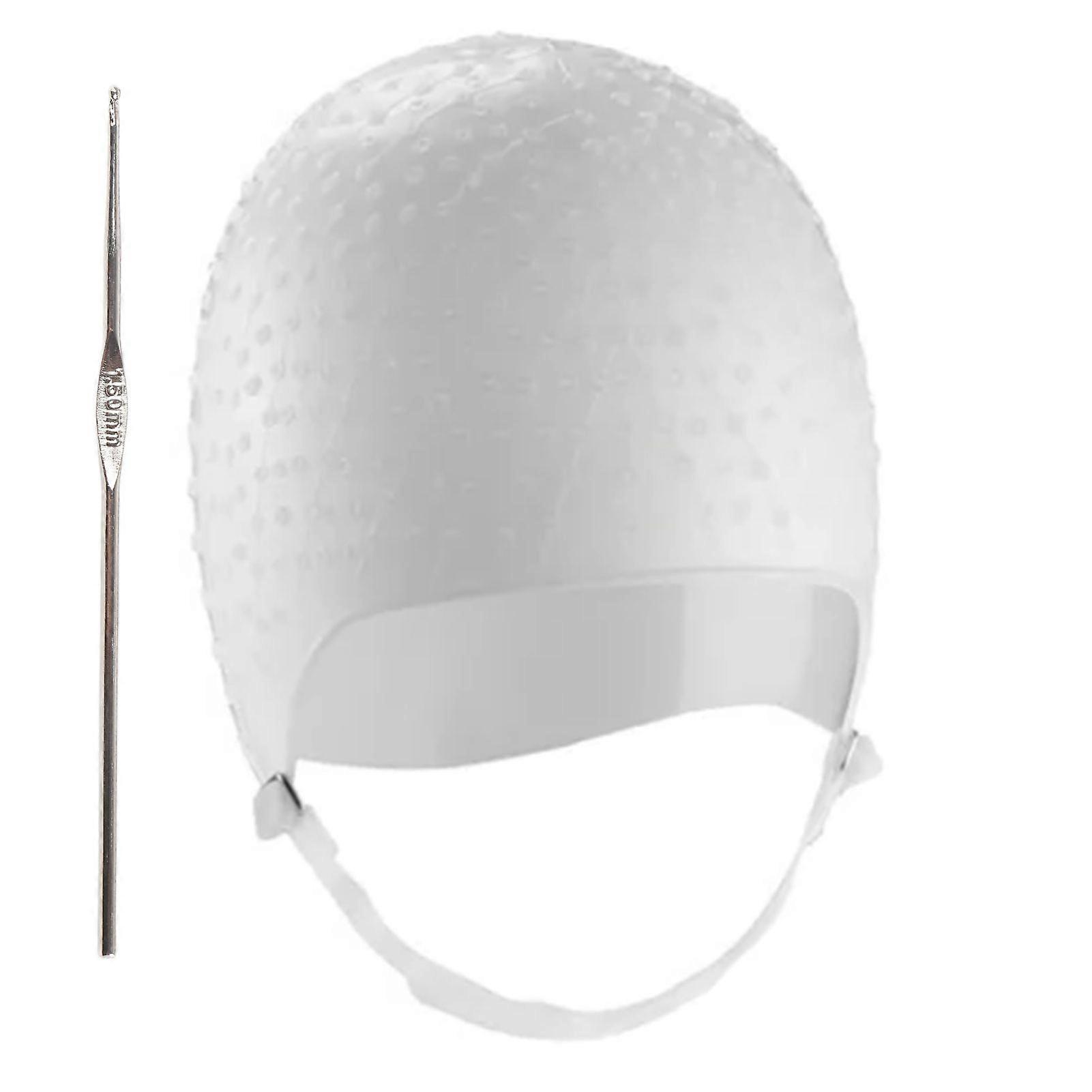 Hair Coloring Highlighting Hat Silicone Reusable Flexible High Elasticity Folding Hair Dye Hat