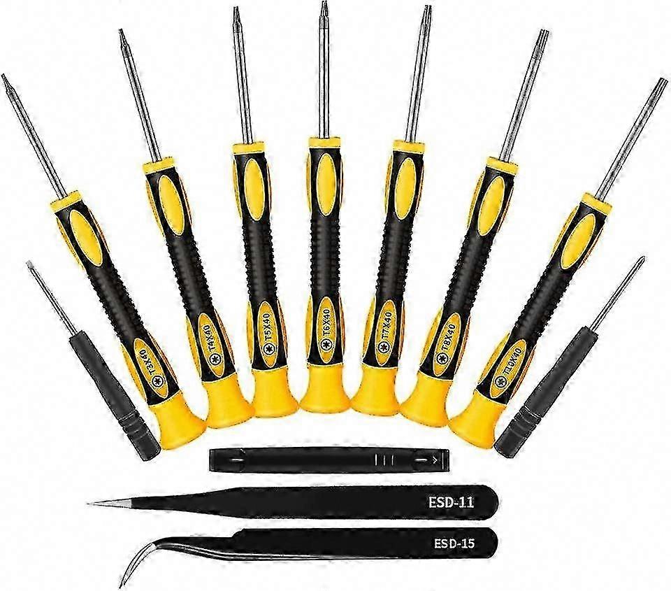 Professional Magnetic Torx Screwdriver Set, 6-Piece Kit with T3 T4 T5 T6 T8 T10 Bits