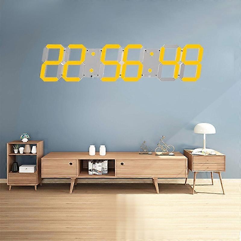 LED Wall Clock Hollow Remote Control