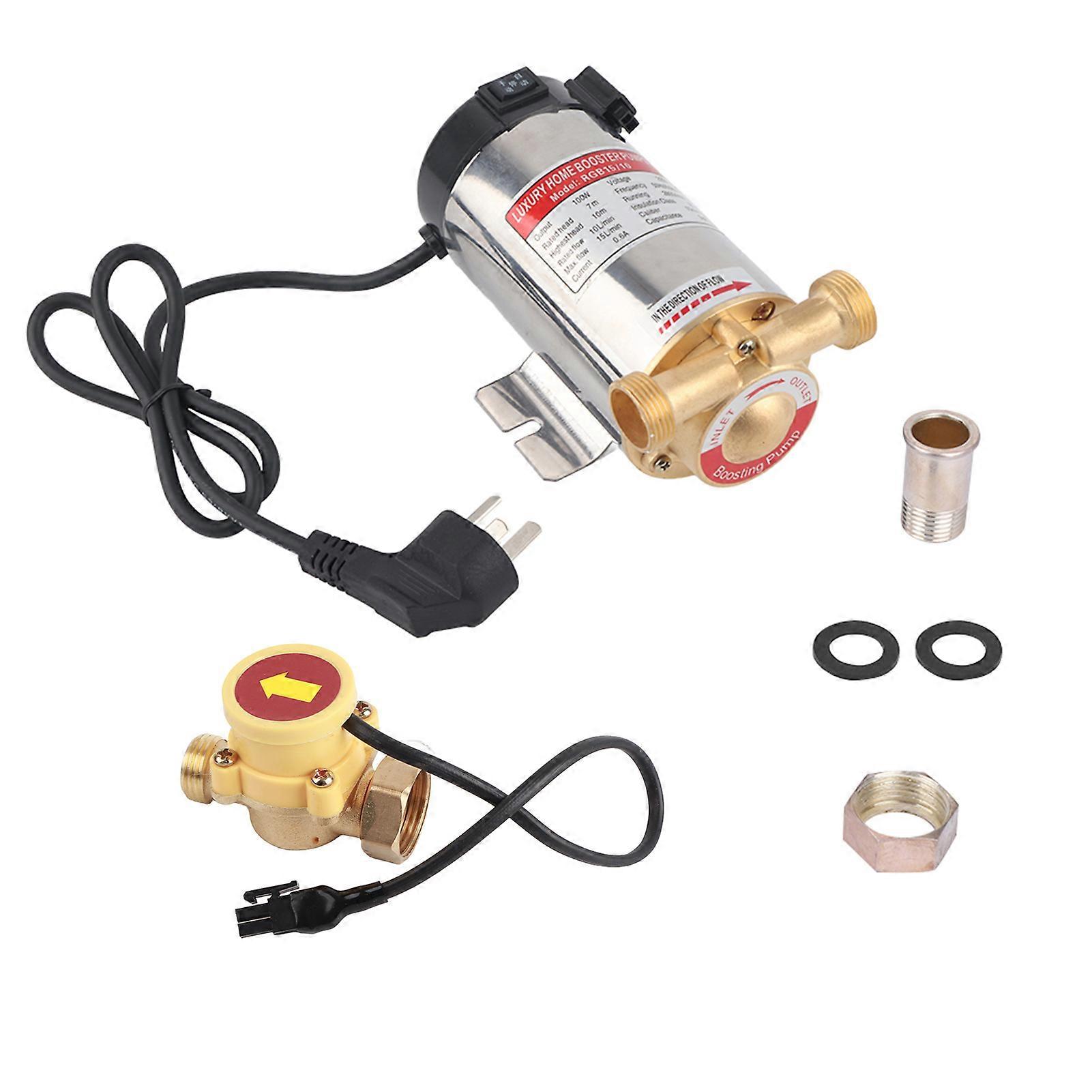 Pompe de surpression automatique domestique en acier inoxydable 220 V 100 W pour canalisation d'eau du robinet