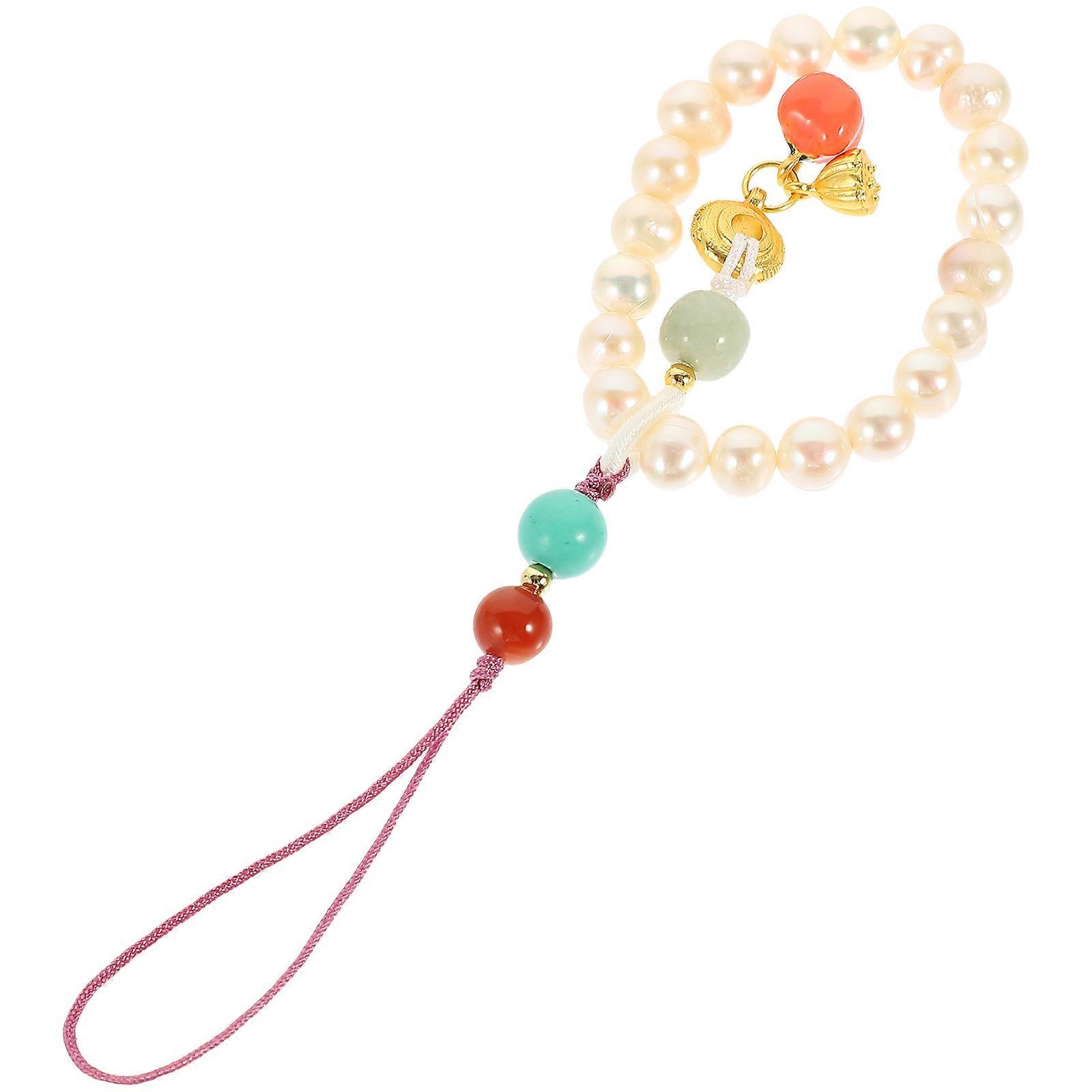 Pearl Phone Strap Camera Strap for Hanging 3Pcs Rope Charm