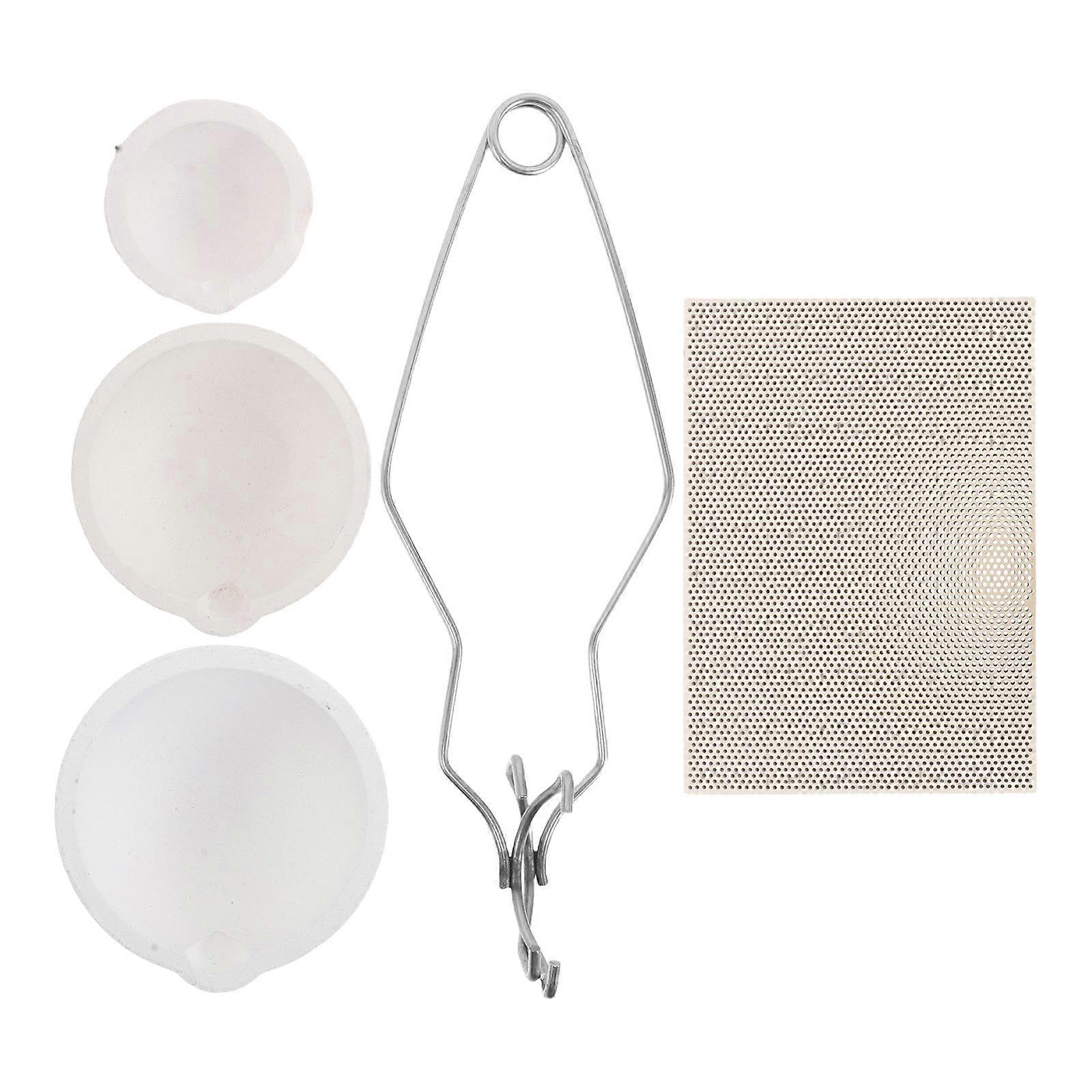 Ceramic Melting Crucible Set for Metal Casting 4Sets Durable