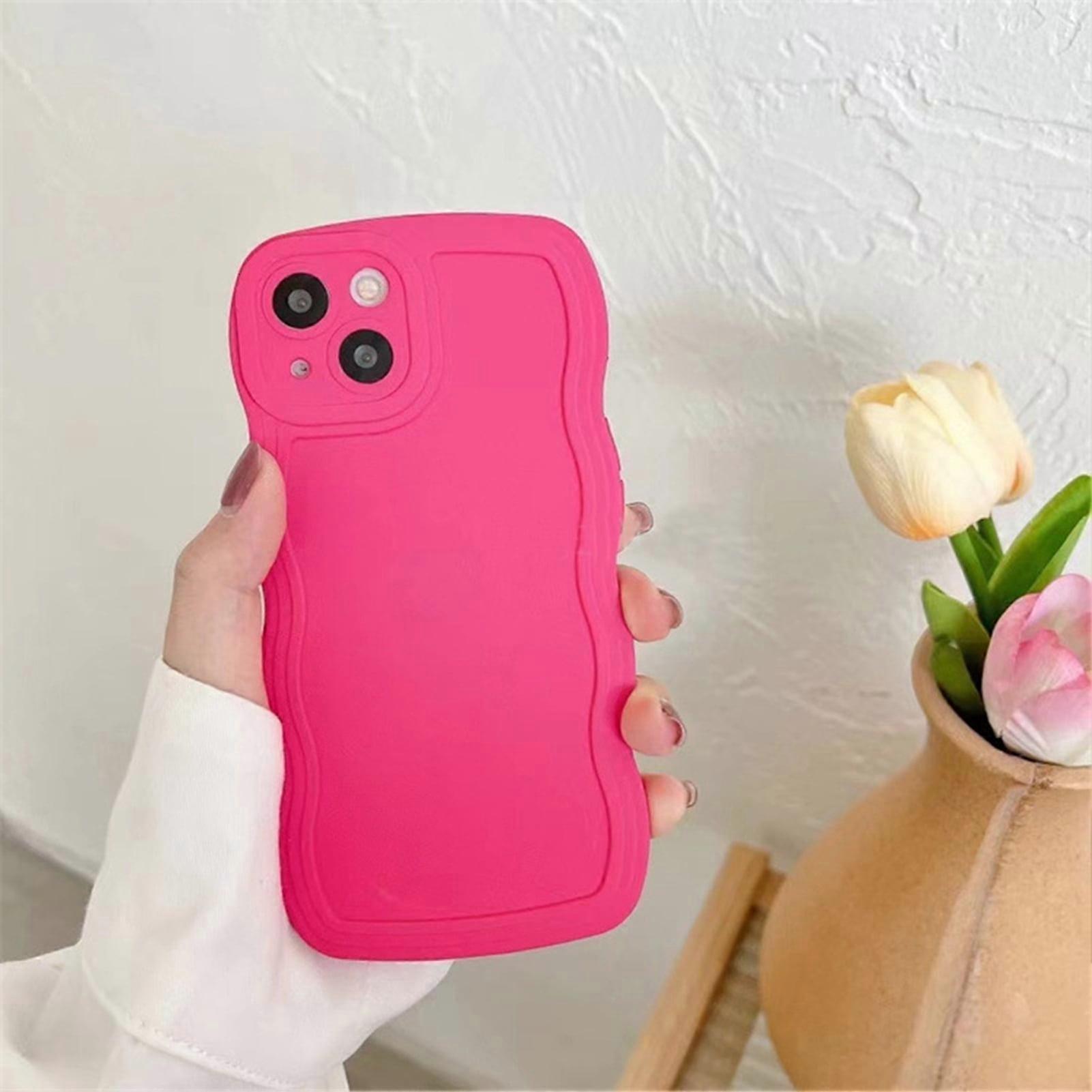 Washranp Mobile Phone Case Wave Frame, Solid Color, Shockproof, Full Coverage Compatible with iPhone 14/14 Pro/14 Max/14 Pro Max