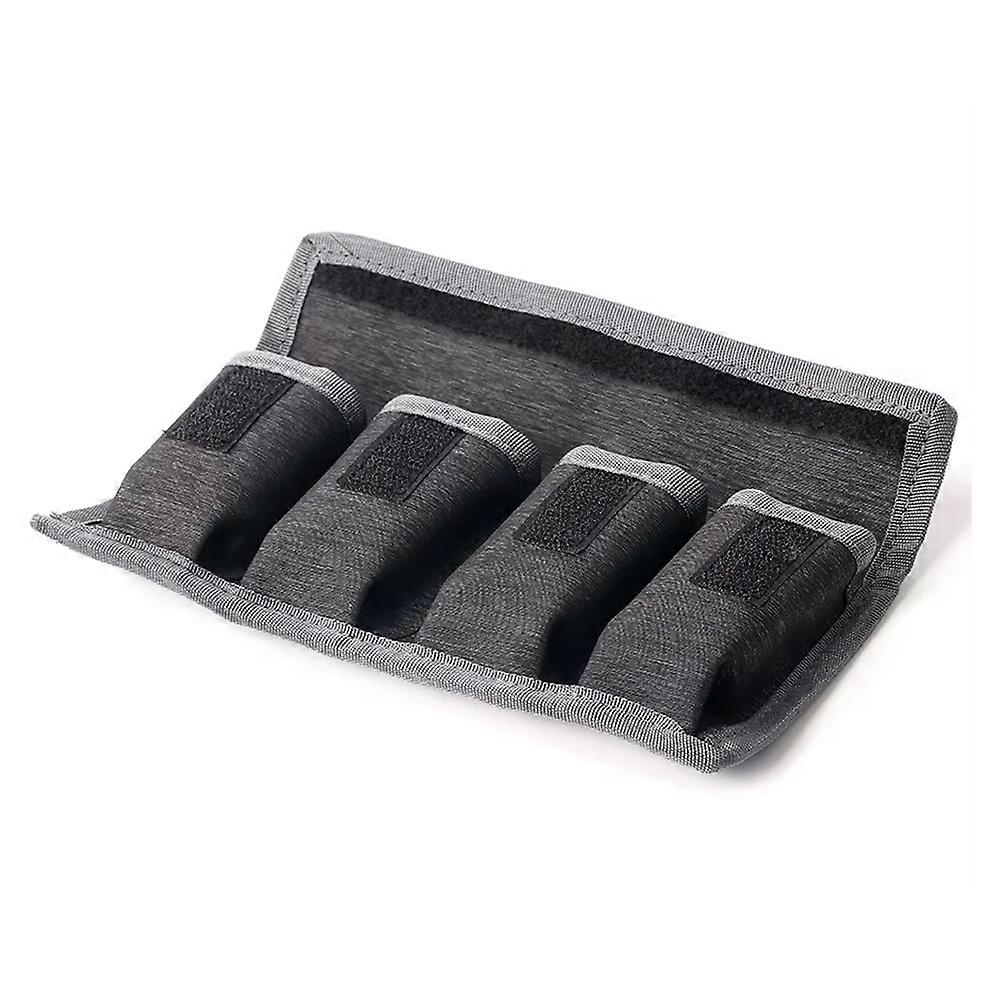 DSLR Battery Case Waterproof Holder Storage Bag 4 Pocket for AA/AAA Battery and DSLR Camera Battery