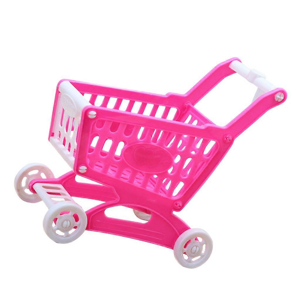 Miniature Shopping Trolley for Kids Playthings with 3Pcs Simulation Set