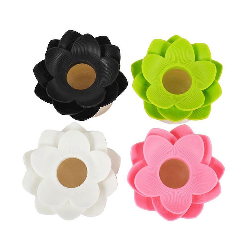 Toothpicks Container for Cotton Swab Holder 3Pcs Lotus Shape White