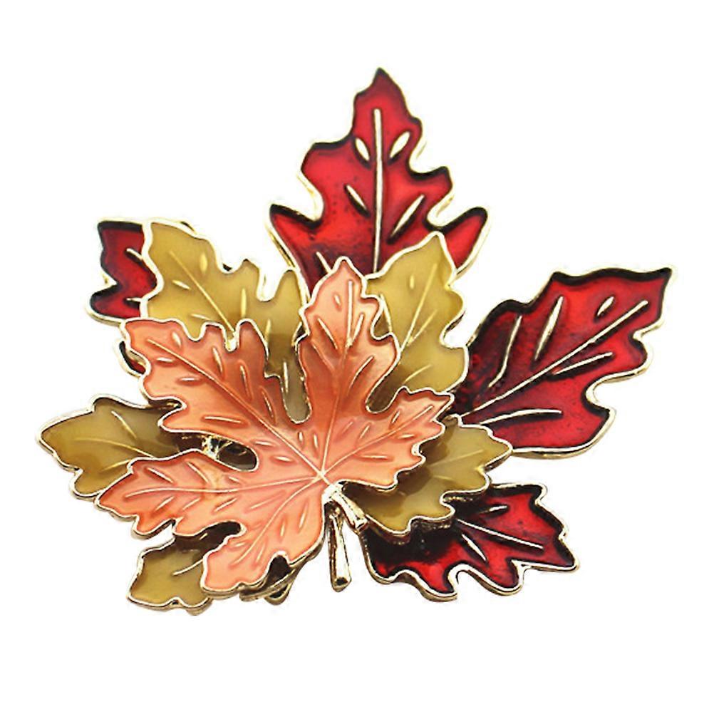 Trendy Corsage Maple Leaf Brooch for Decoration 3Pcs Collection