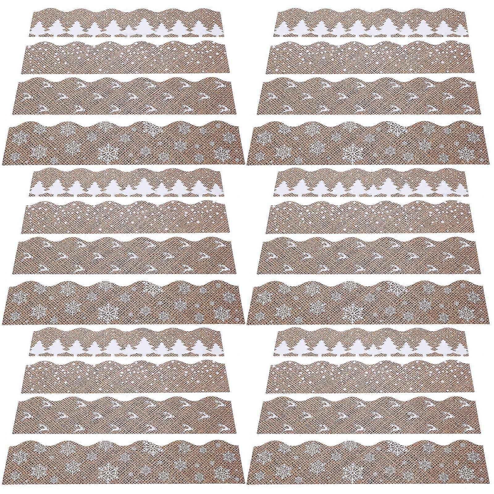 3 Sets Decorative Bulletin Board Borders Coffee Adhesive Trim Suitable For Classroom And Display Board Decoration