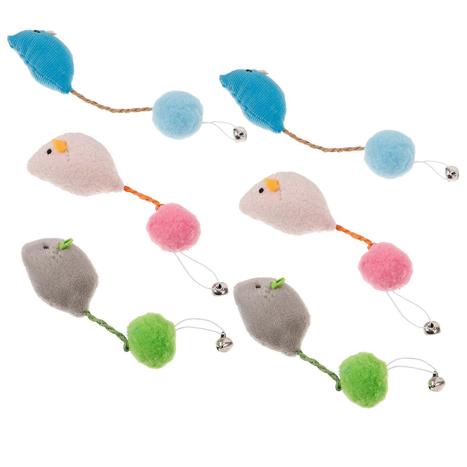 Cat Interactive Toy Plush Cat Mouse Toy 12Pcs for Active Play