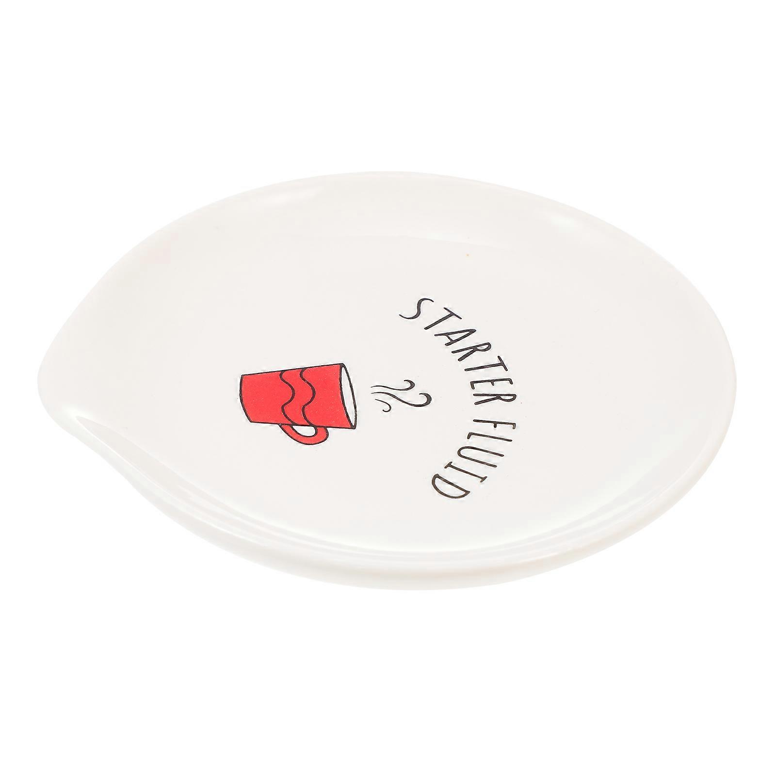 Convenient Spoon Holder Ceramic Elegant Utensil Rest for 3Pcs Kitchen