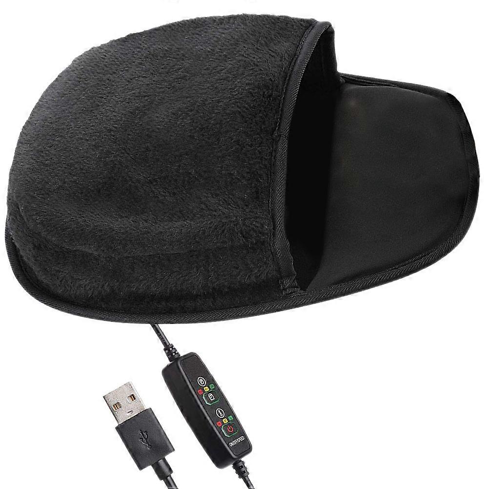 Heated Mouse Pad Hand Warmer for Winter Use 2Pcs Plush USB Heating Mouse Pad