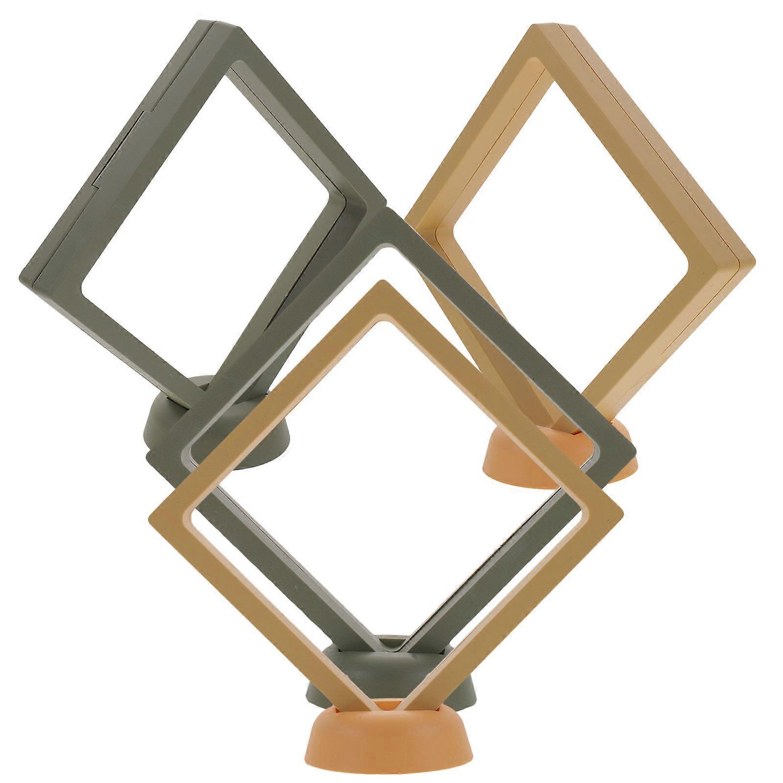 Display Jewelry 4Pcs Transparent Frame For Jewelry Collectors Assorted Color Simple And Elegant Design Jewelry Storage