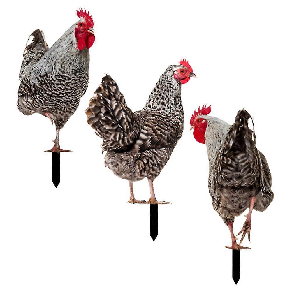 Outdoor Garden Chicken Stake Decor for 6Pcs Acrylic Yard Insert